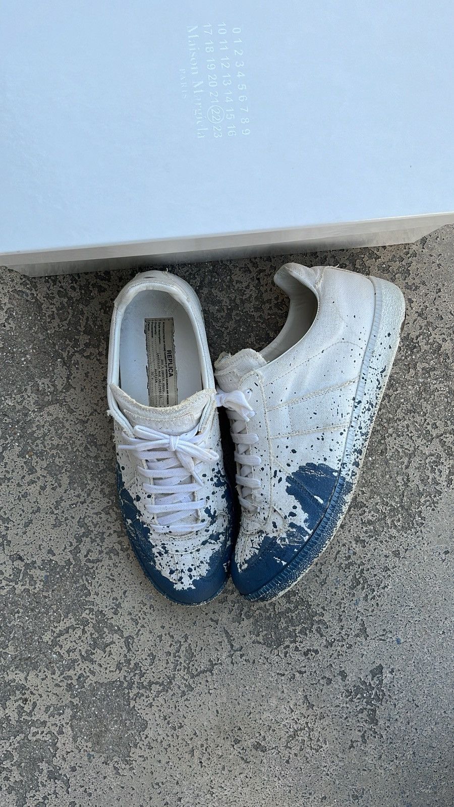 Maison Margiela Maison Margiela Gat Replica Canvas Oil Blue Size US 9 / EU 42 - 3 Thumbnail