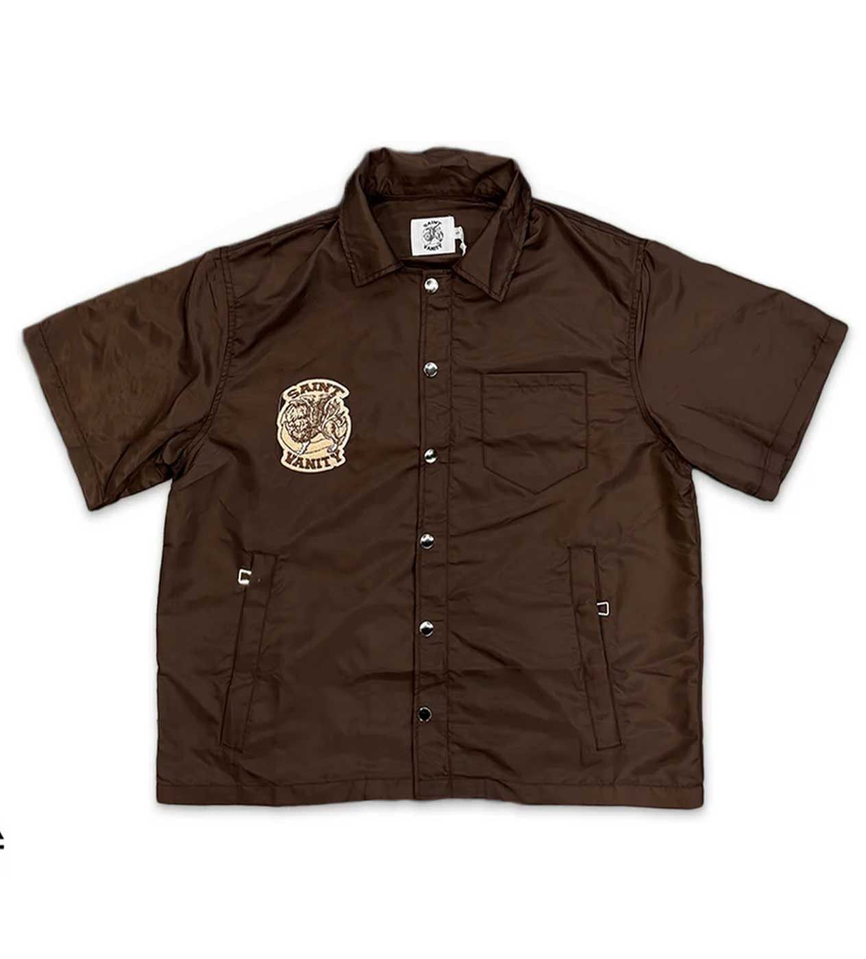 Saint Vanity Nylon Button Zip Up Tee Brown (Detachable Hood) Size US XXL / EU 58 / 5 - 1 Preview