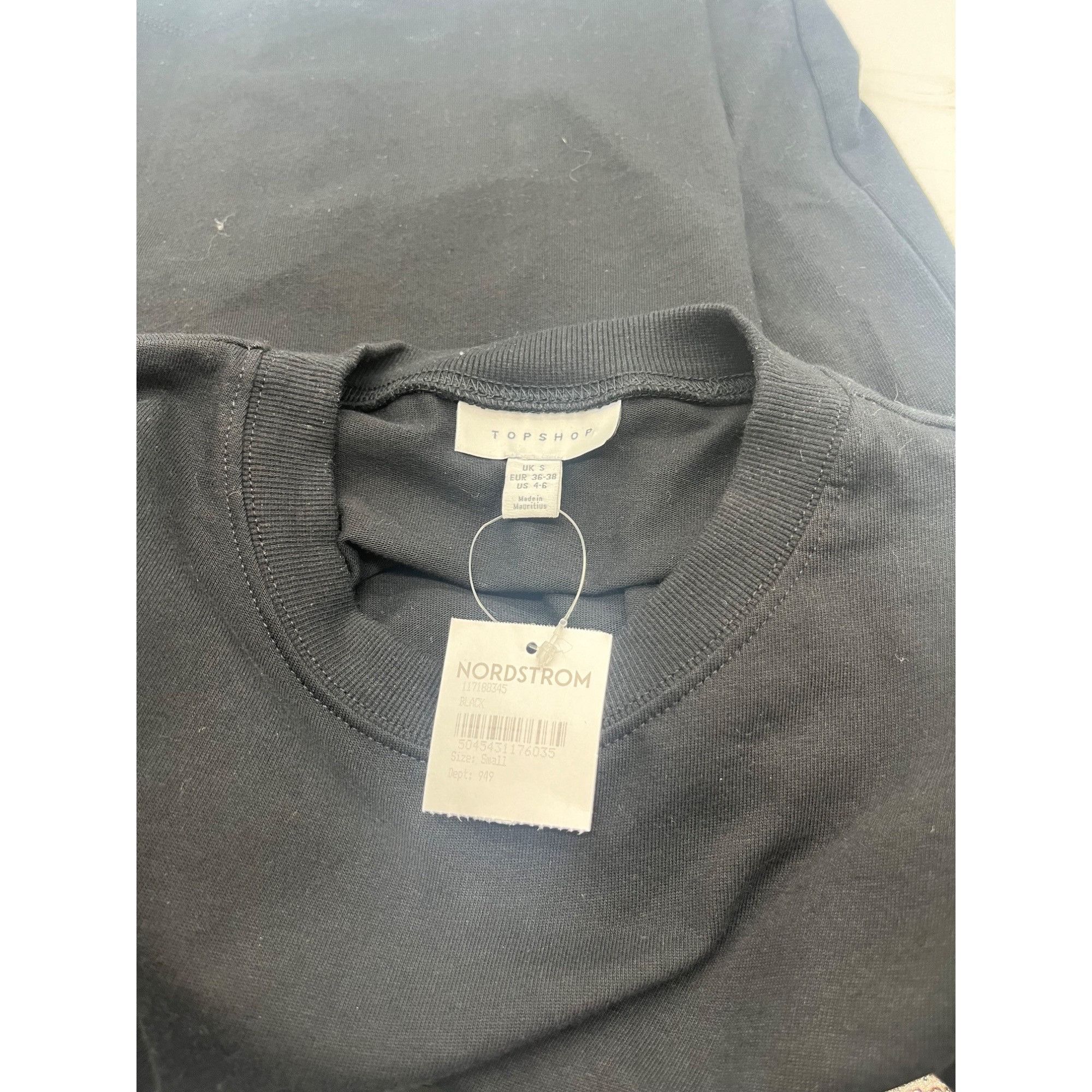 Topshop Topshop Women’s Oversized Crew Neck T-shirt, Black, Sz. S (4 Size S / US 4 / IT 40 - 6 Thumbnail