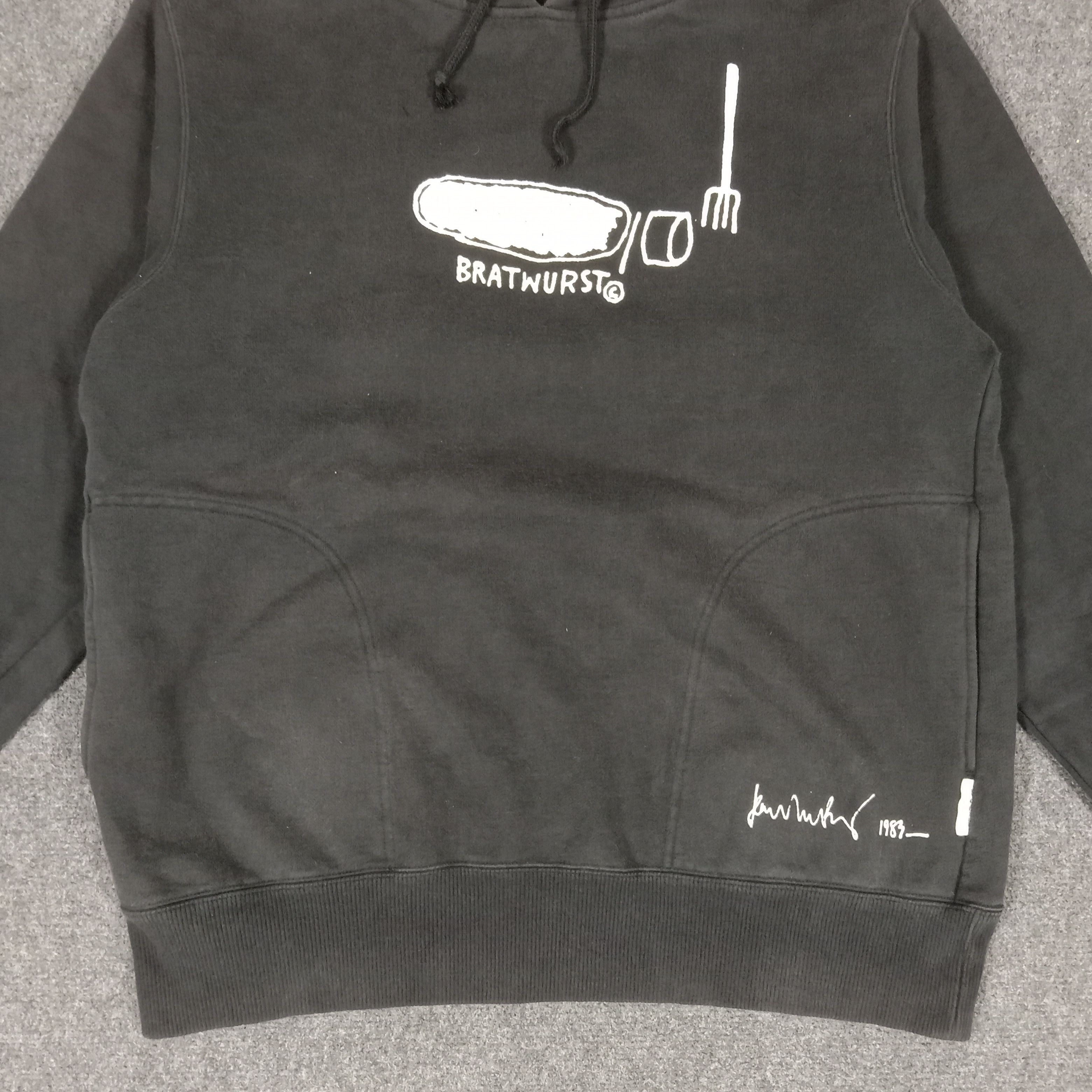 Jean-Michel Basquiat × Vintage Jean Michael Basquiat American Art Bratwurst Hoodies Size US M / EU 48-50 / 2 - 2 Thumbnail