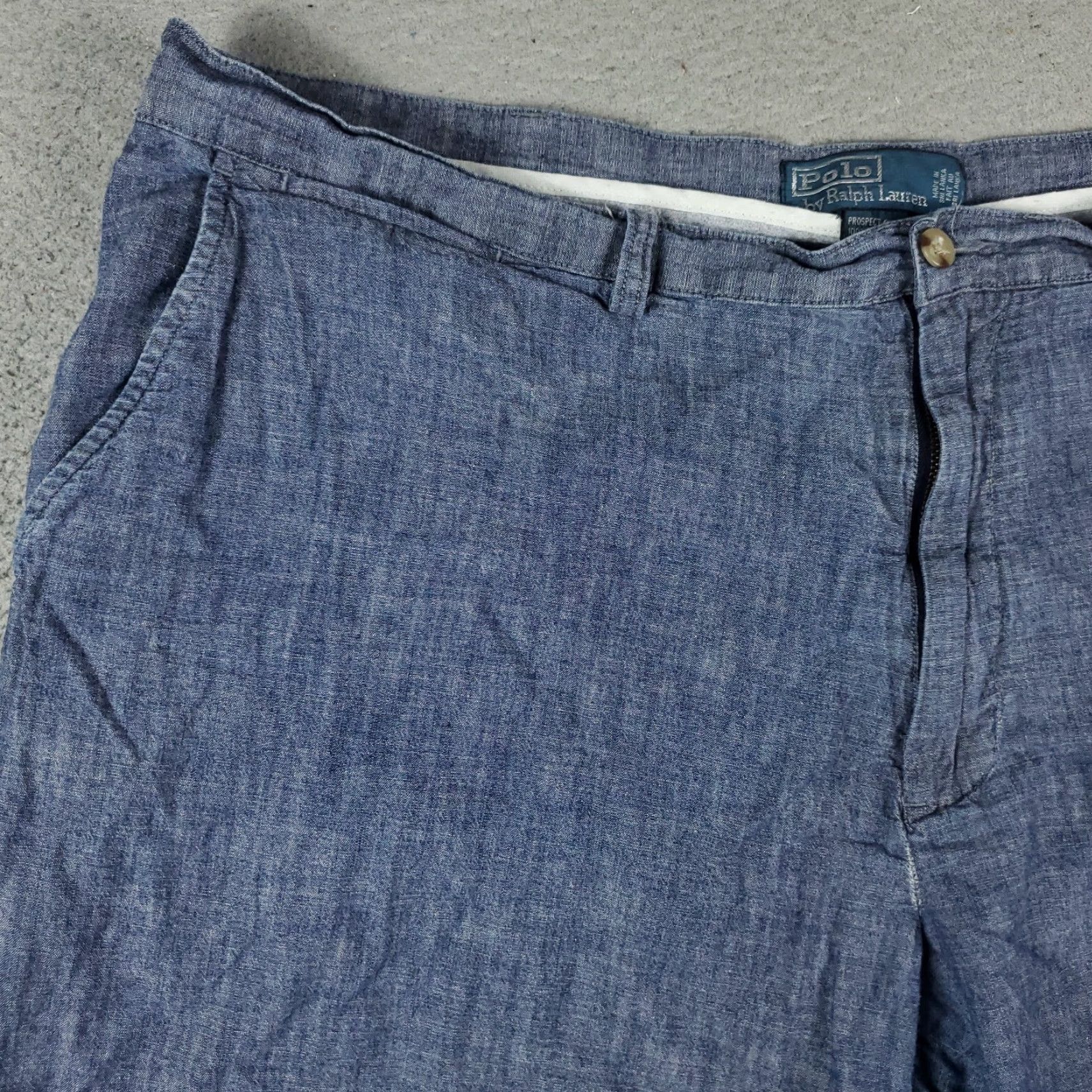 Ralph Lauren VINTAGE Ralph Lauren Shorts Mens Size 42 Chino Flat Front Blue Casual Classic Summer Size US 42 / EU 58 - 2 Thumbnail