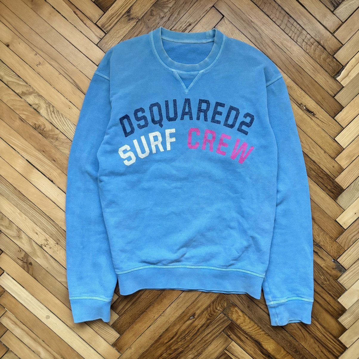 Dsquared2 Dsquared2 Surf Crew Washed Blue Sweatshirt Crewneck Y2K Size US M / EU 48-50 / 2 - 1 Thumbnail