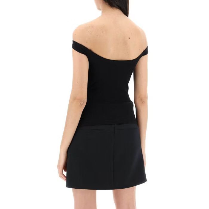 o1s22i1n0424 Hyperbole Ribbed Top in Black