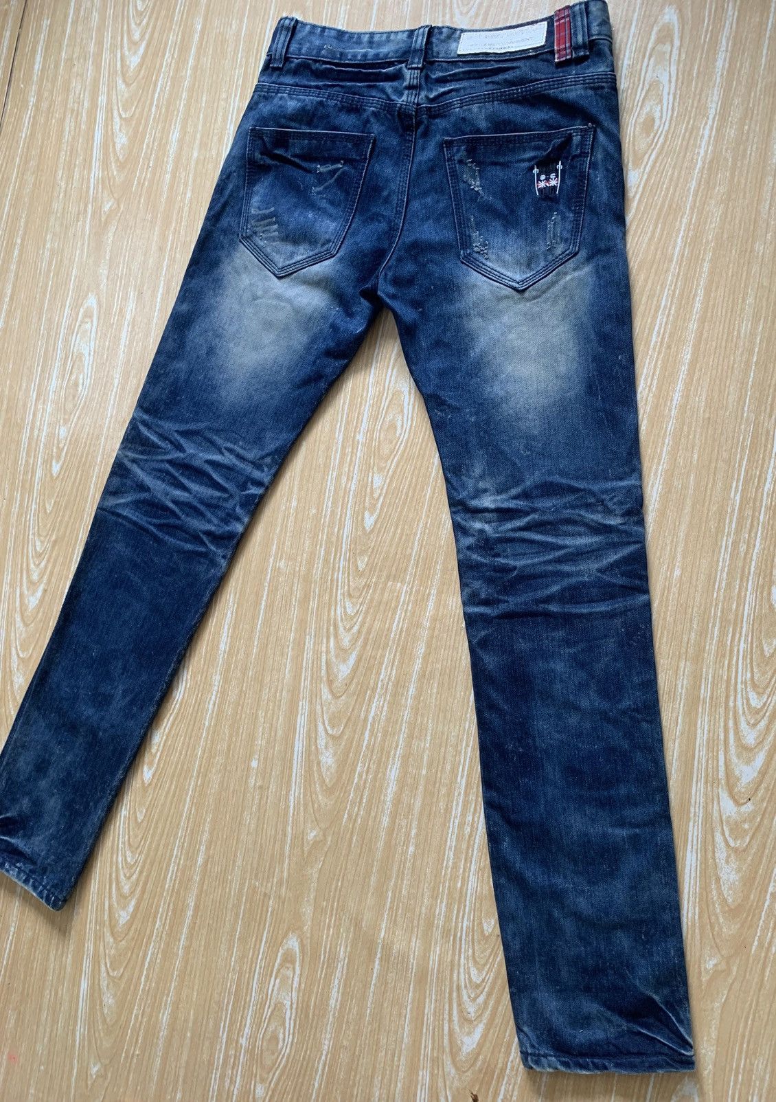 Japanese Brand Street Setup est 2007 Mud Wash Denim Jeans Pants Size US 30 / EU 46 - 8 Thumbnail