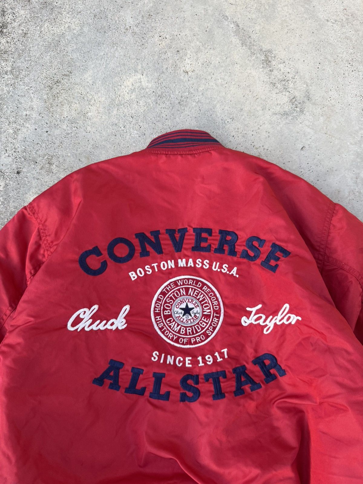 Converse Distressed 90s Converse College Varsity Jacket Size US M / EU 48-50 / 2 - 2 Thumbnail
