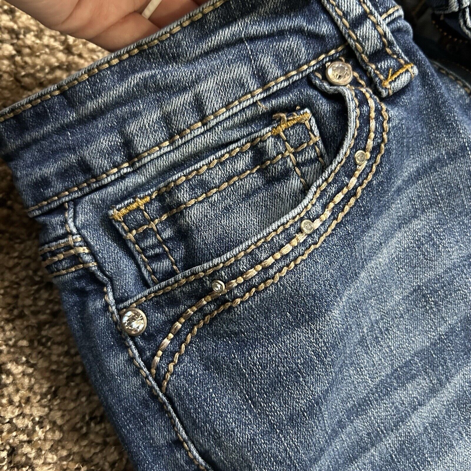 Other SHYANNE Women’s Scroll Dark Wash Bootcut Jeans Size 28 Reg Size 28" / US 6 / IT 42 - 7 Thumbnail