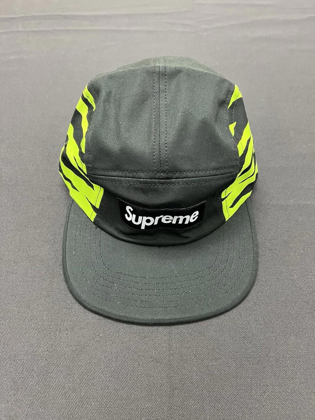 Supreme FW12 Supreme Camp Cap Zibra Black Neon Green 2012 Size ONE SIZE - 2 Thumbnail