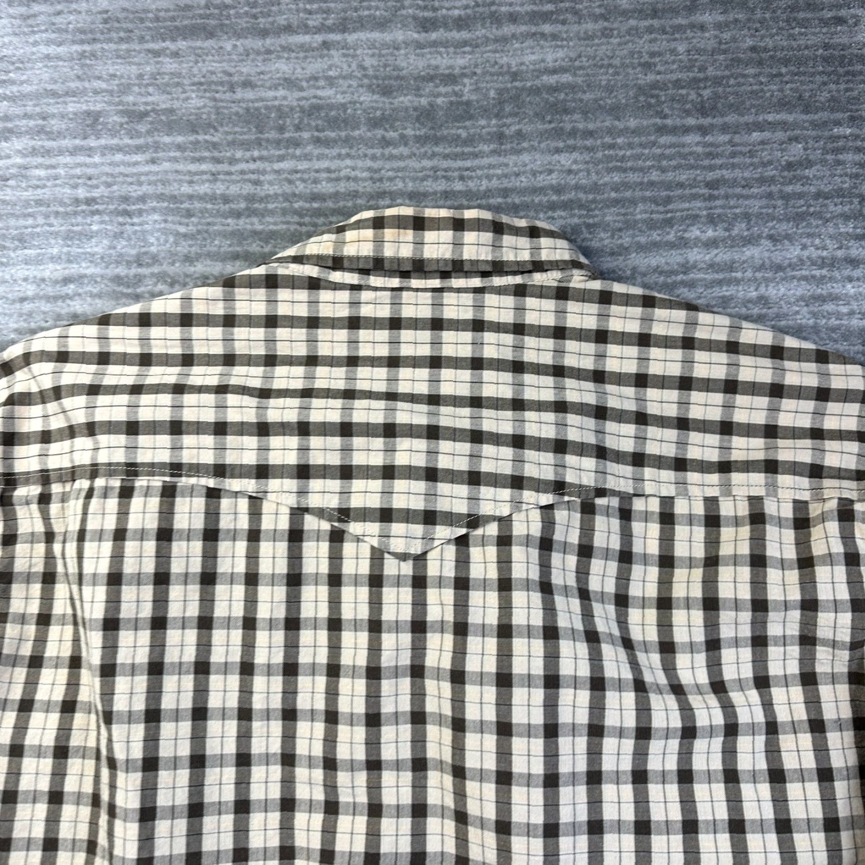 Lucky Brand Lucky Brand Shirt Mens Large Beige Plaid Flannel Button-Up Snap On Western Pockets Size US L / EU 52-54 / 3 - 6 Thumbnail