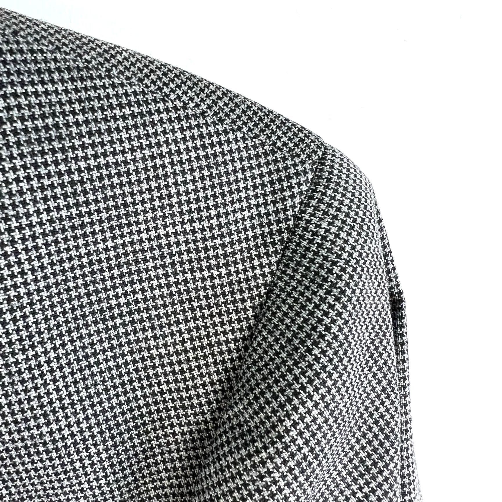 Bonobos VINTAGE Bonobos Italian Wool Houndstooth Sport Coat Men SZ 54R Blk/Wht Blazer 90s Size 54R - 2 Thumbnail