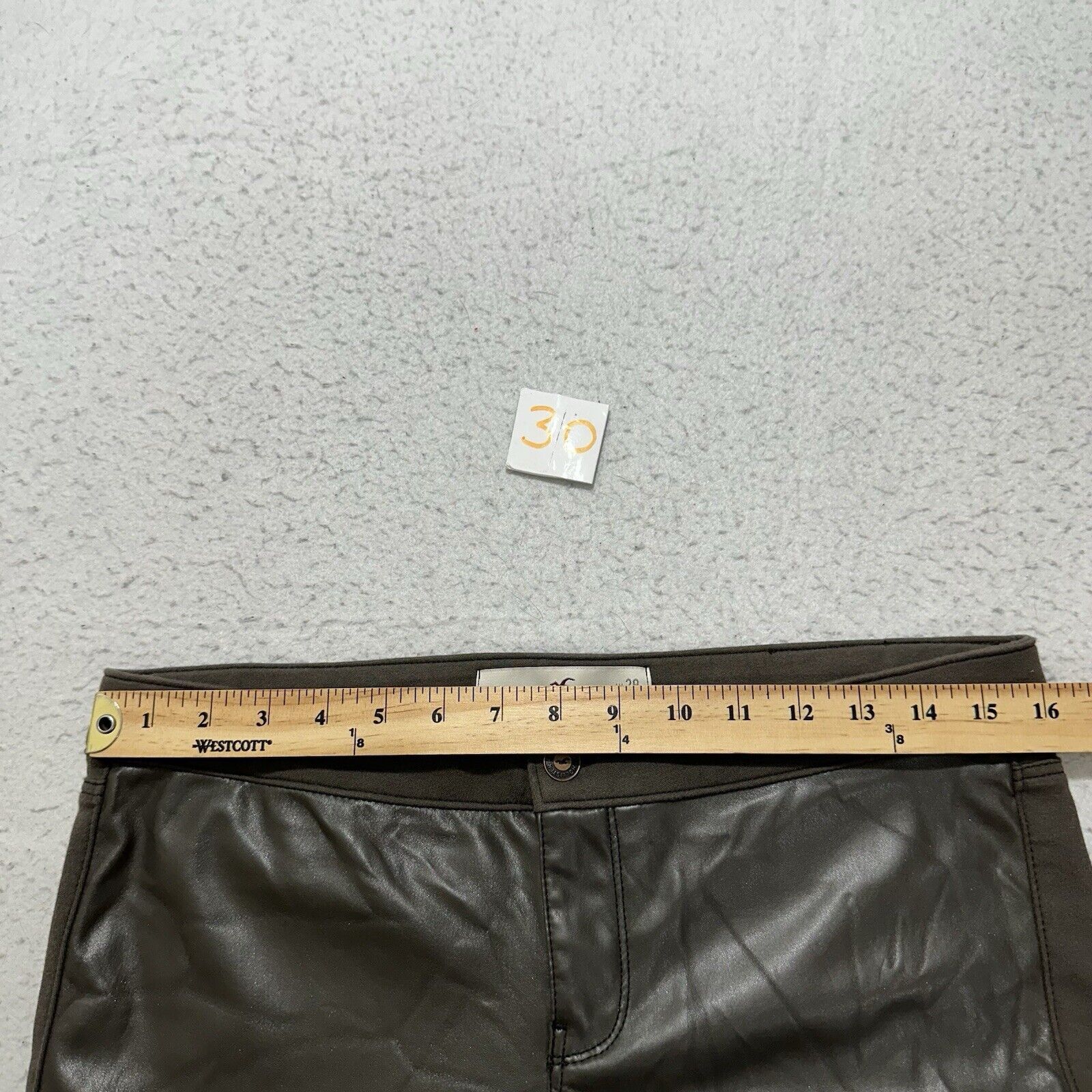 Hollister Hollister 9 Regular Faux Leather Front Skinny Pants Brown Size 32" / US 10 / IT 46 - 9 Thumbnail