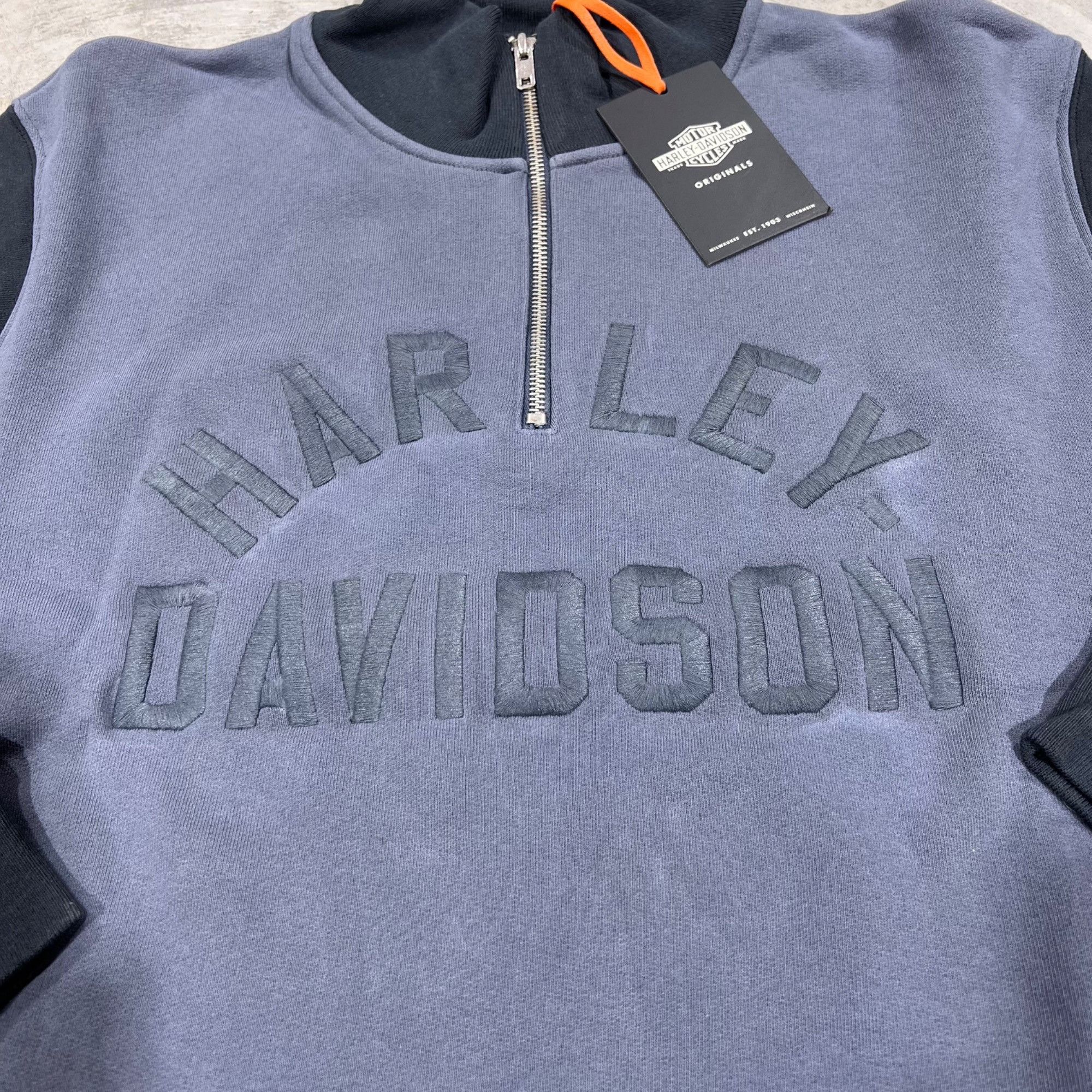 Harley Davidson NWT HARLEY DAVIDSON STAPLE 1/4 ZIP MOCK SWEATSHIRT SZ S Size US S / EU 44-46 / 1 - 2 Thumbnail