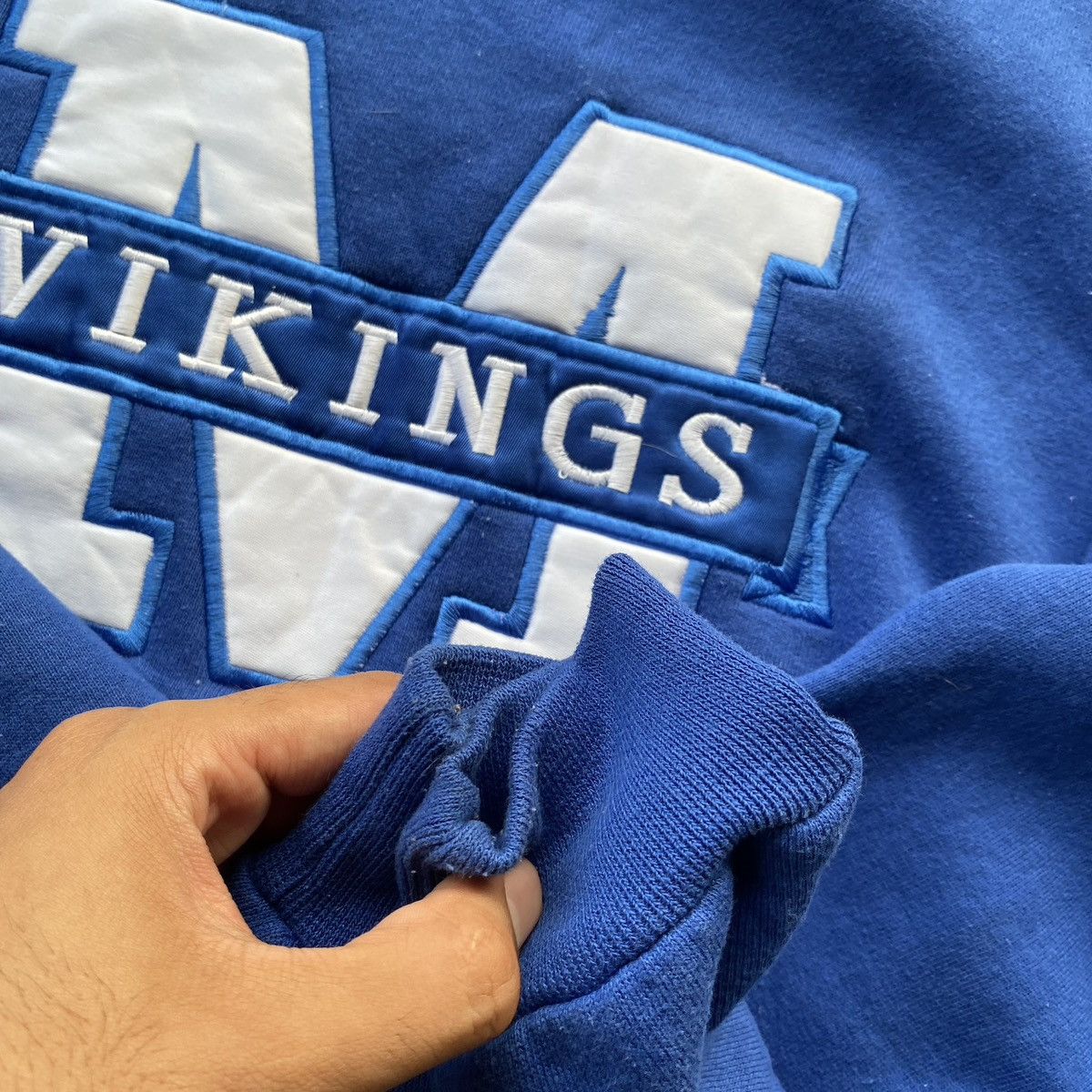 Jerzees × NFL × Vintage VINTAGE Y2K JERZEES MINNESOTA VIKINGS NFL SWEATSHIRT Size US XL / EU 56 / 4 - 5 Thumbnail