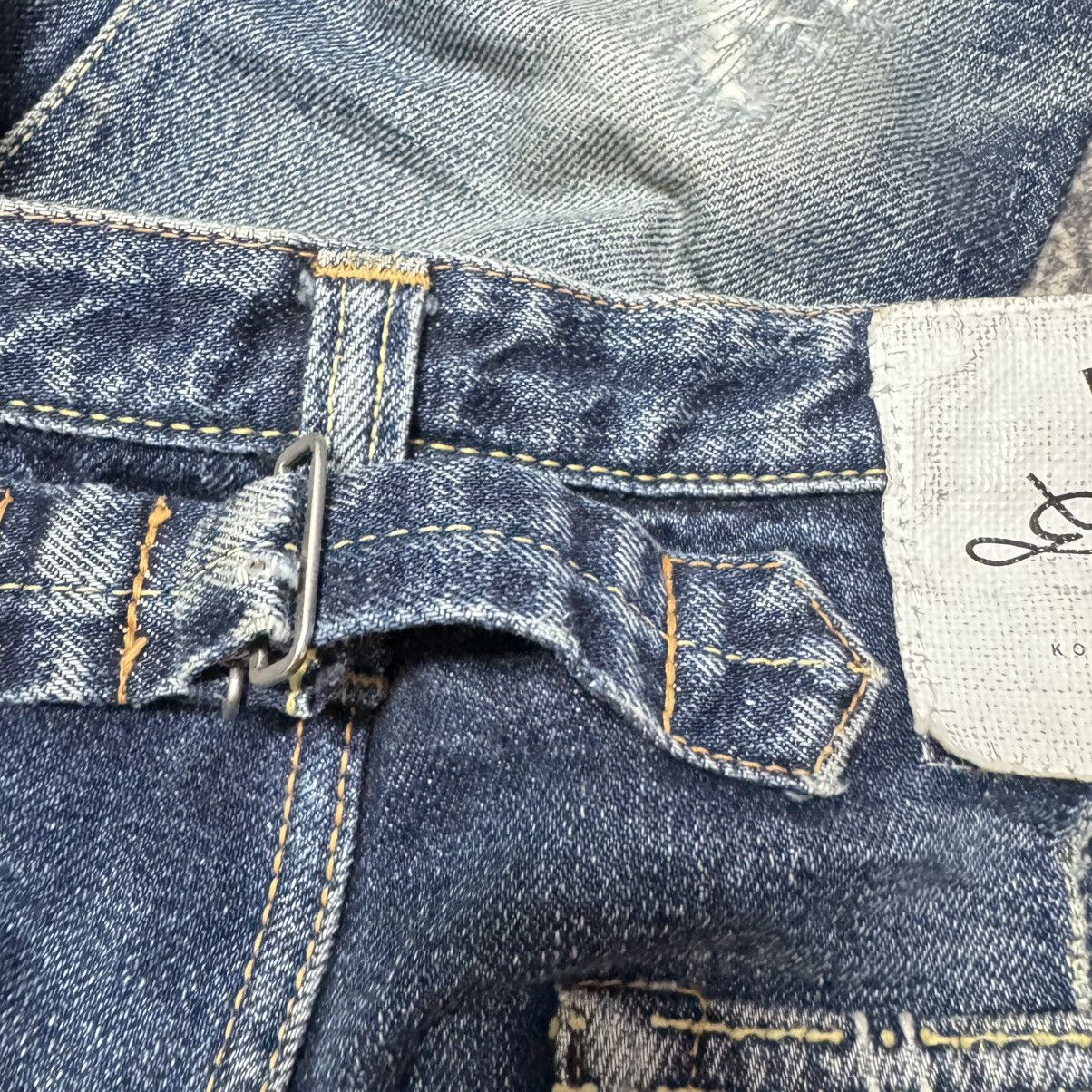 Jelado 17oz Graph Zero Distressed Denim Selvedge Jeans Natural Fade Size US 30 / EU 46 - 19 Thumbnail