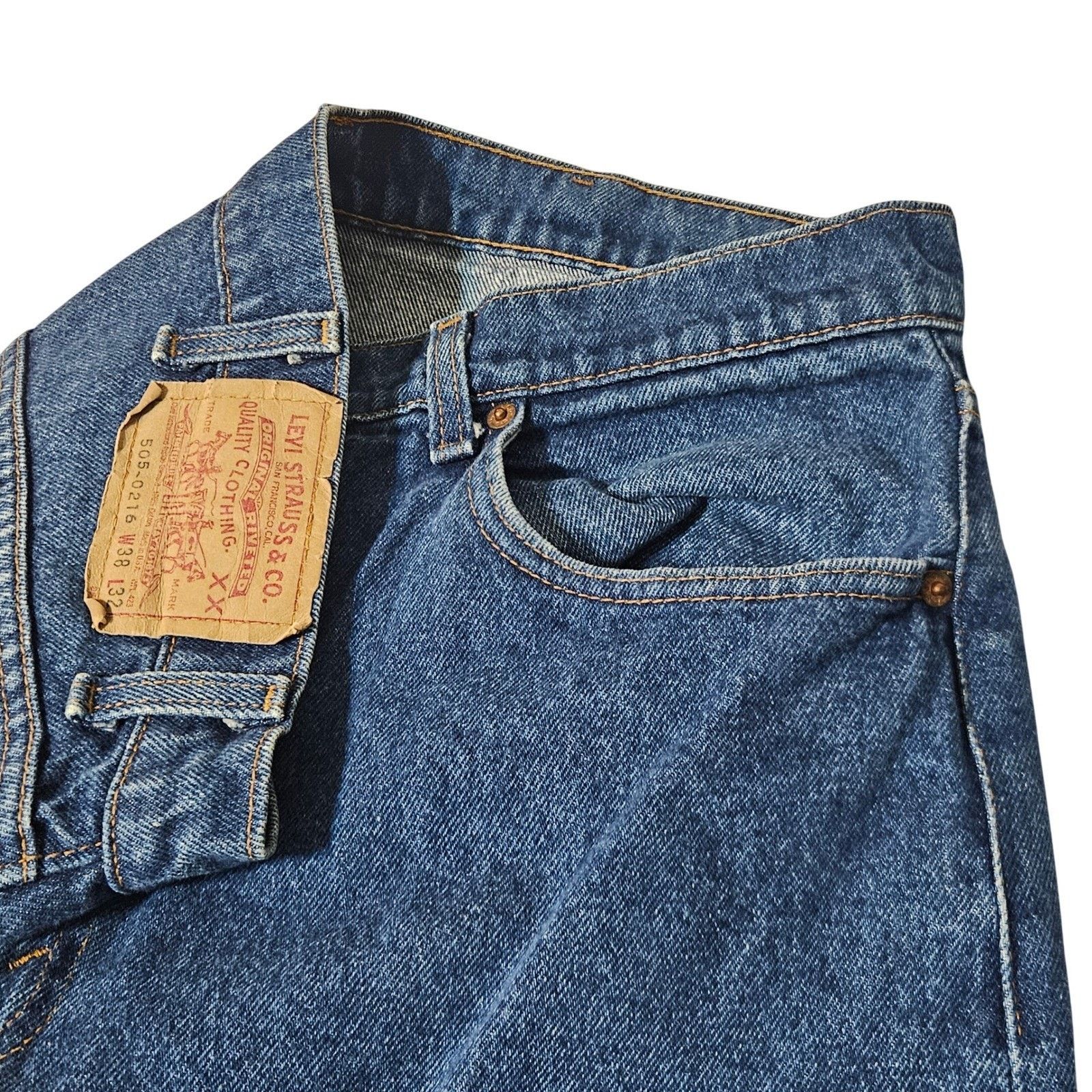 Levi's VTG Levi 505 0216 Jeans Mens 1987 W34 L29 Made USA 80s Size US 34 / EU 50 - 4 Thumbnail