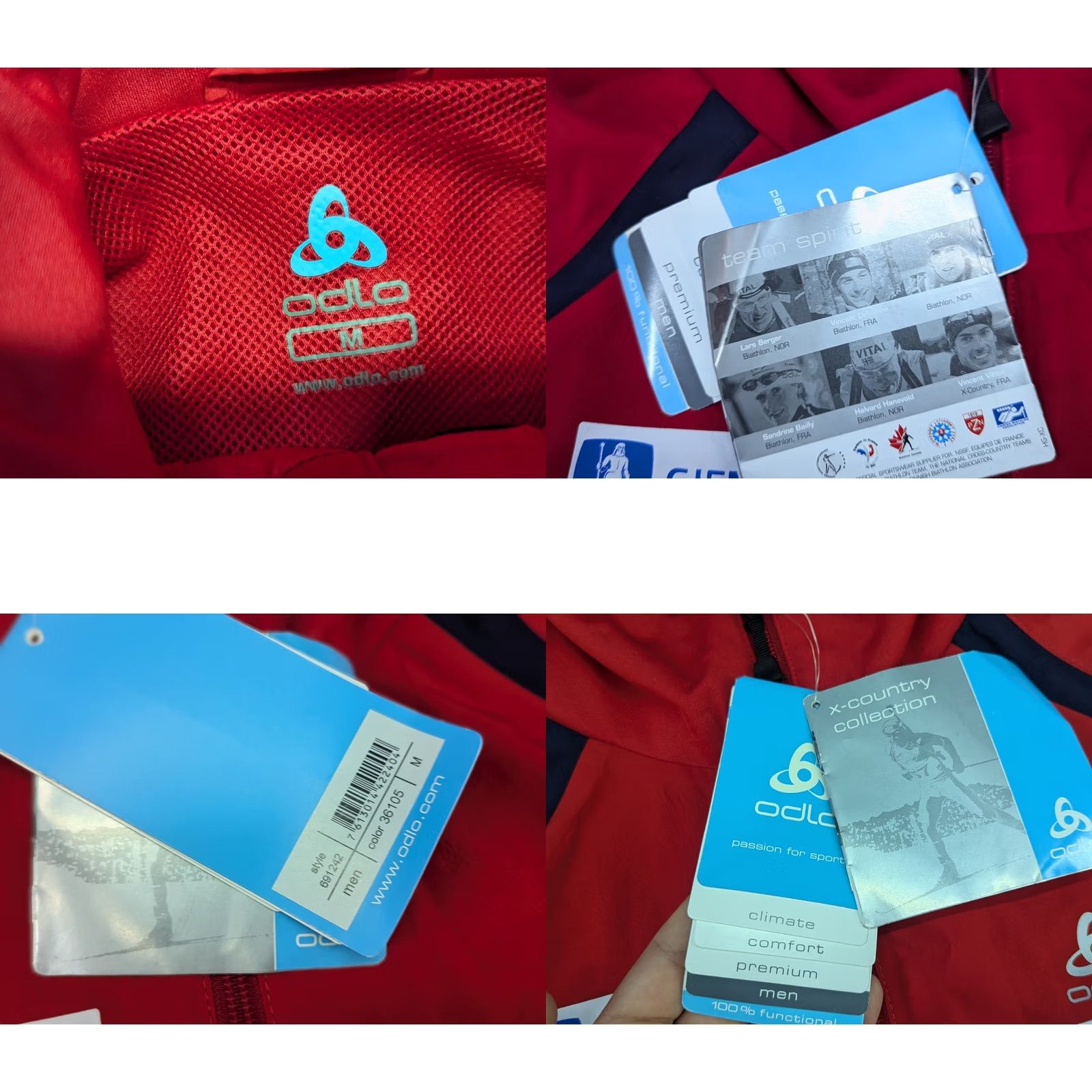 Odlo ODLO Mens Ski Jacket Size M Cross Country Red Sport Full Zip Size US M / EU 48-50 / 2 - 8 Thumbnail
