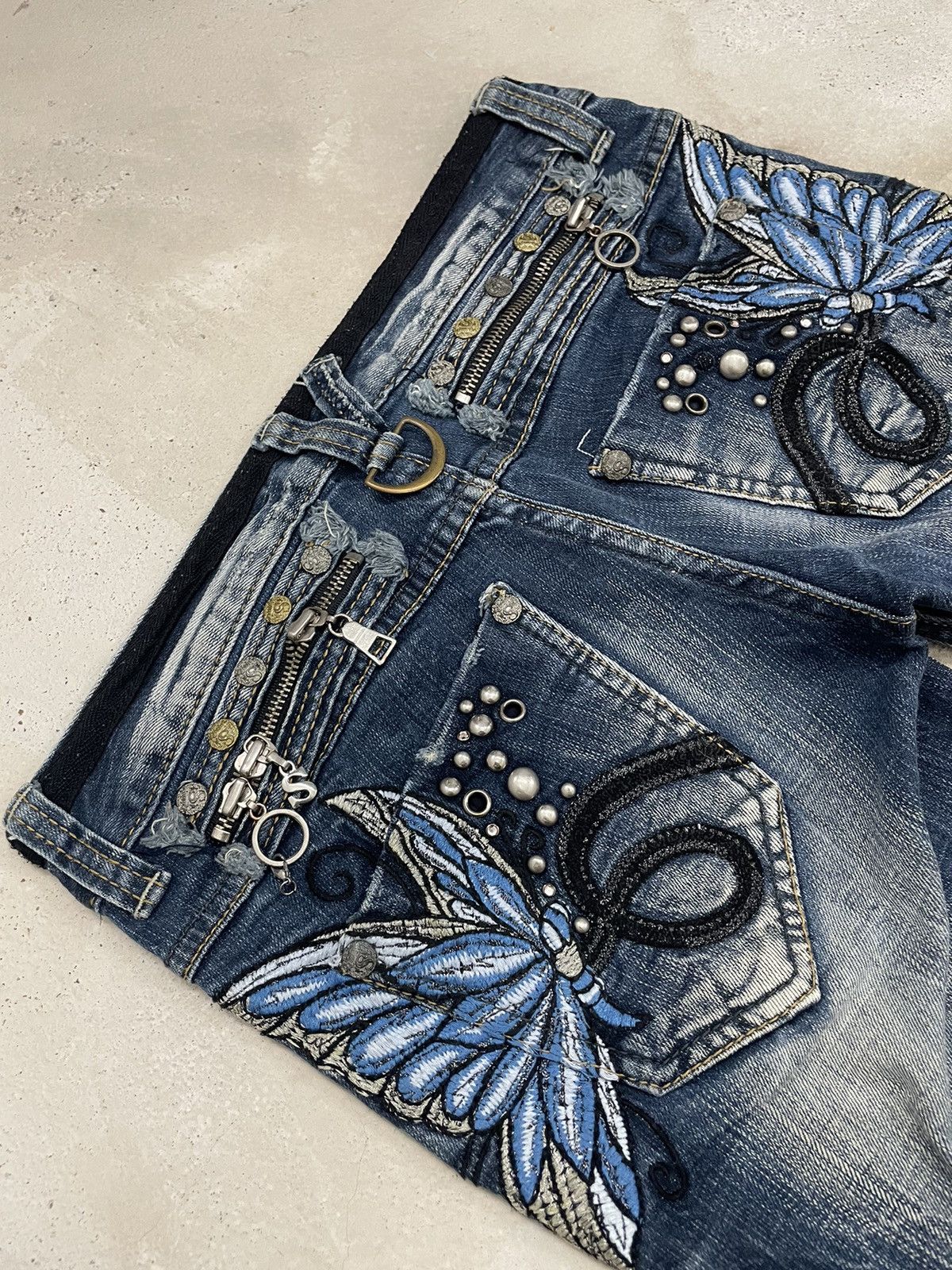 Affliction Studio RP Japanese Punk Pocket Lolita Style Embroidery Flare Size 27" / US 4 / IT 40 - 15 Thumbnail