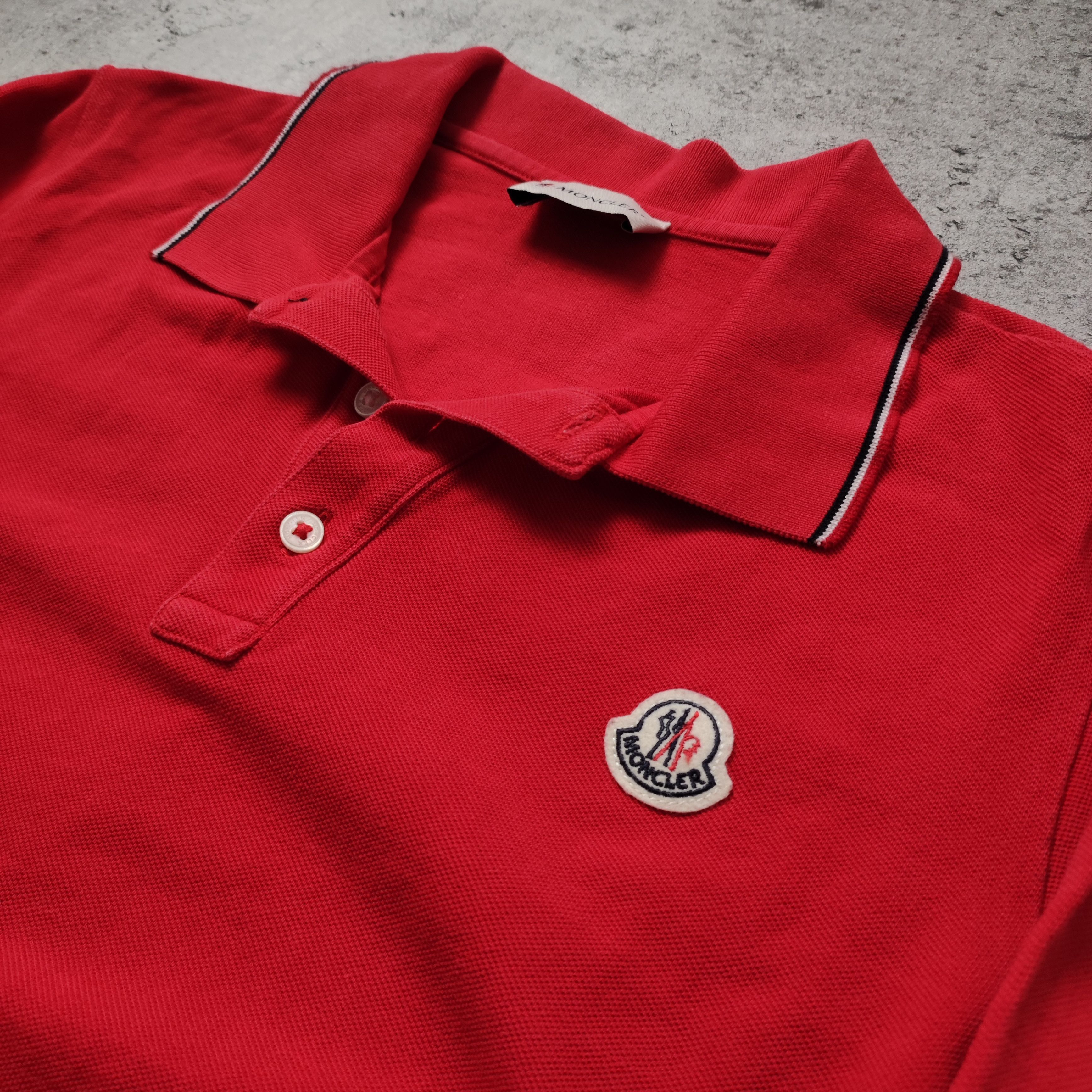 Moncler RARE Moncler Red Longsleeve Maglia Manica Polo Shirt Size S / US 4 / IT 40 - 4 Thumbnail
