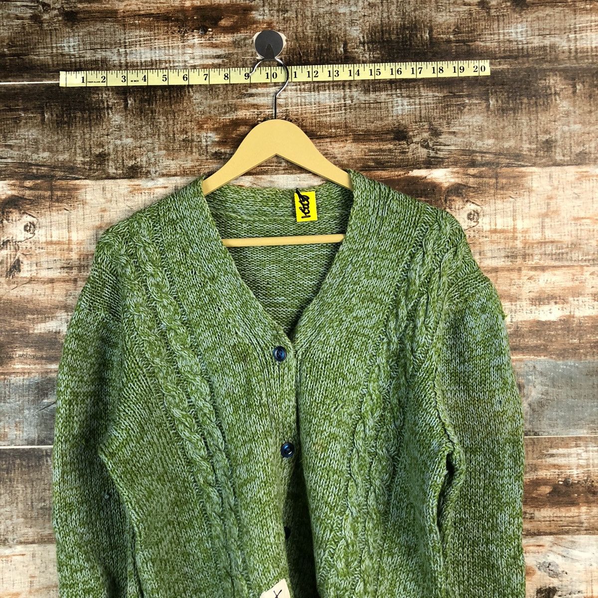 Japanese Brand Japan vintage Green Hand Knitwear cardigan #A2321 Size US S / EU 44-46 / 1 - 2 Thumbnail