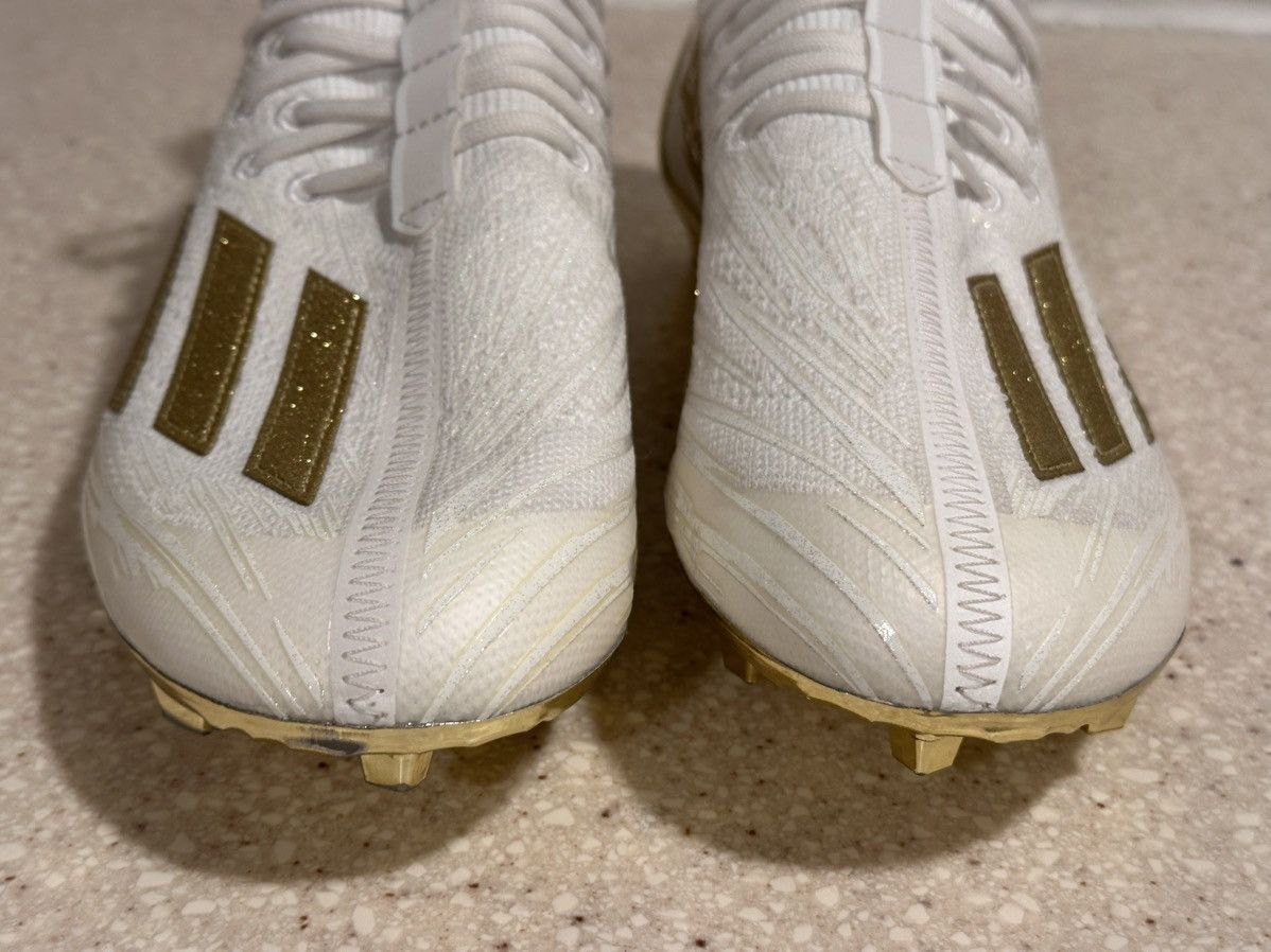 Adidas Adidas Adizero White Metallic Gold Primeknit Football Cleats Size US 11.5 / EU 44-45 - 5 Thumbnail