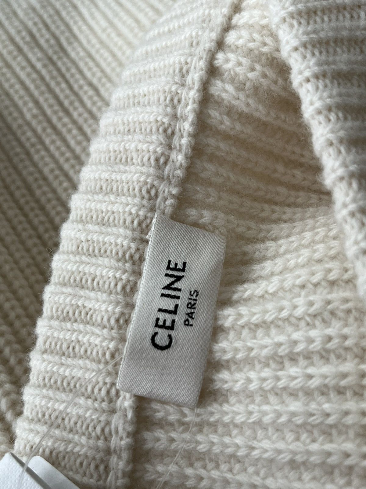 Celine × Hedi Slimane Celine by Hedi Slimane Runway Logo Wool Sweater Brand New Size US XXL / EU 58 / 5 - 5 Thumbnail