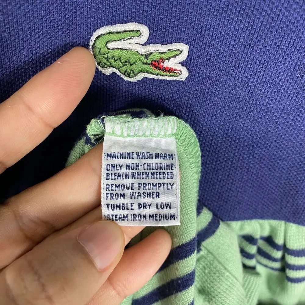 Lacoste Vintage LACOSTE Women Maternity Striped Polo Shirt Large Size L / US 10 / IT 46 - 7 Thumbnail