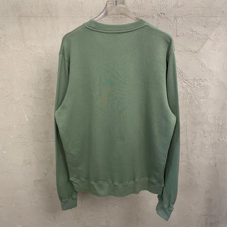 Loewe loewe Gray-green round-neck sweatshirt with orange embroide Size US M / EU 48-50 / 2 - 2 Thumbnail