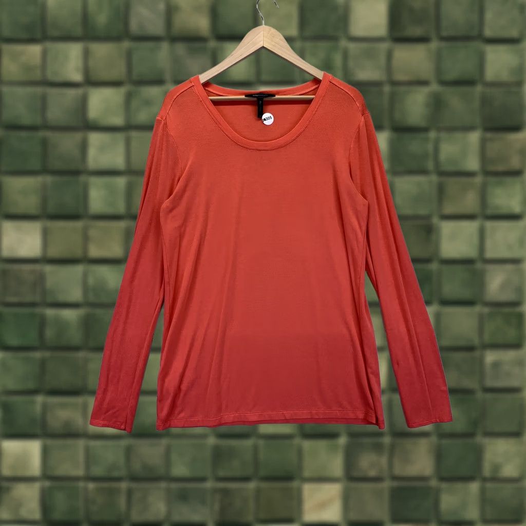 Bcbgmaxazria BCBG MAXAZRIA Womens T-Shirt Short Sleeve Oversized Top Small-10305 Orange - Note: Original: Long Sleeve; ensure constraint: use only original words. Size S / US 4 / IT 40 - 1 Thumbnail