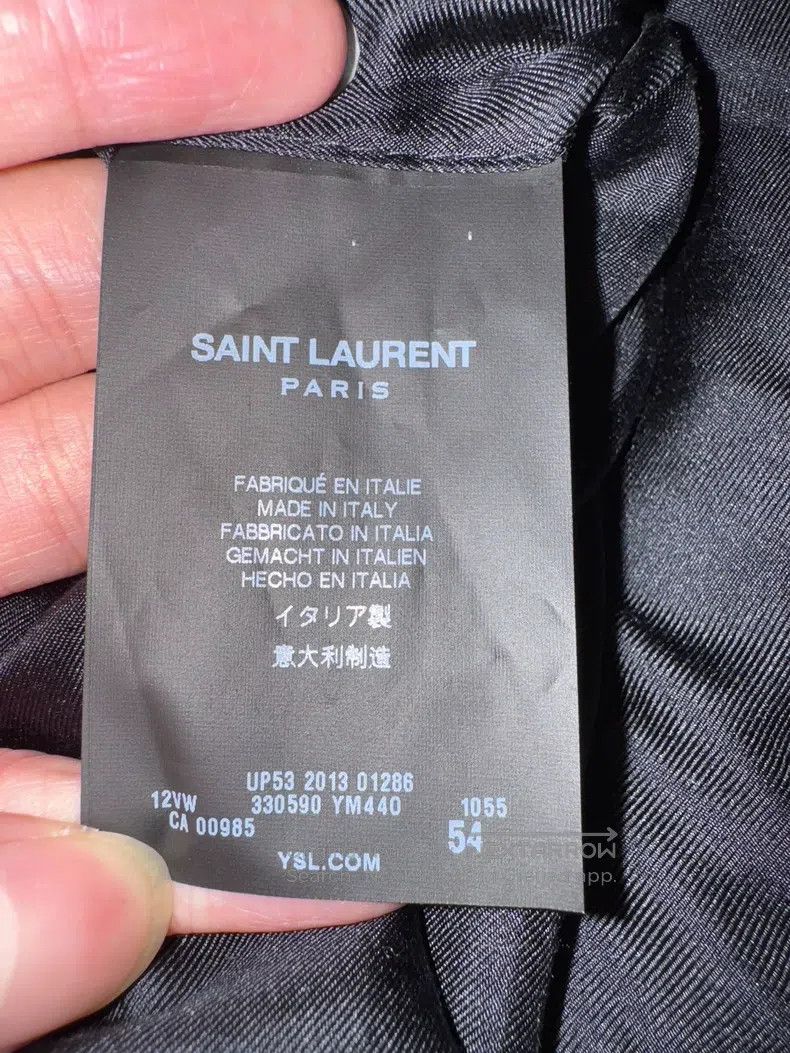Saint Laurent Paris Saint Laurent Paris Satin Peak Lapel Smoking Suit with Gol Size US L / EU 52-54 / 3 - 6 Thumbnail