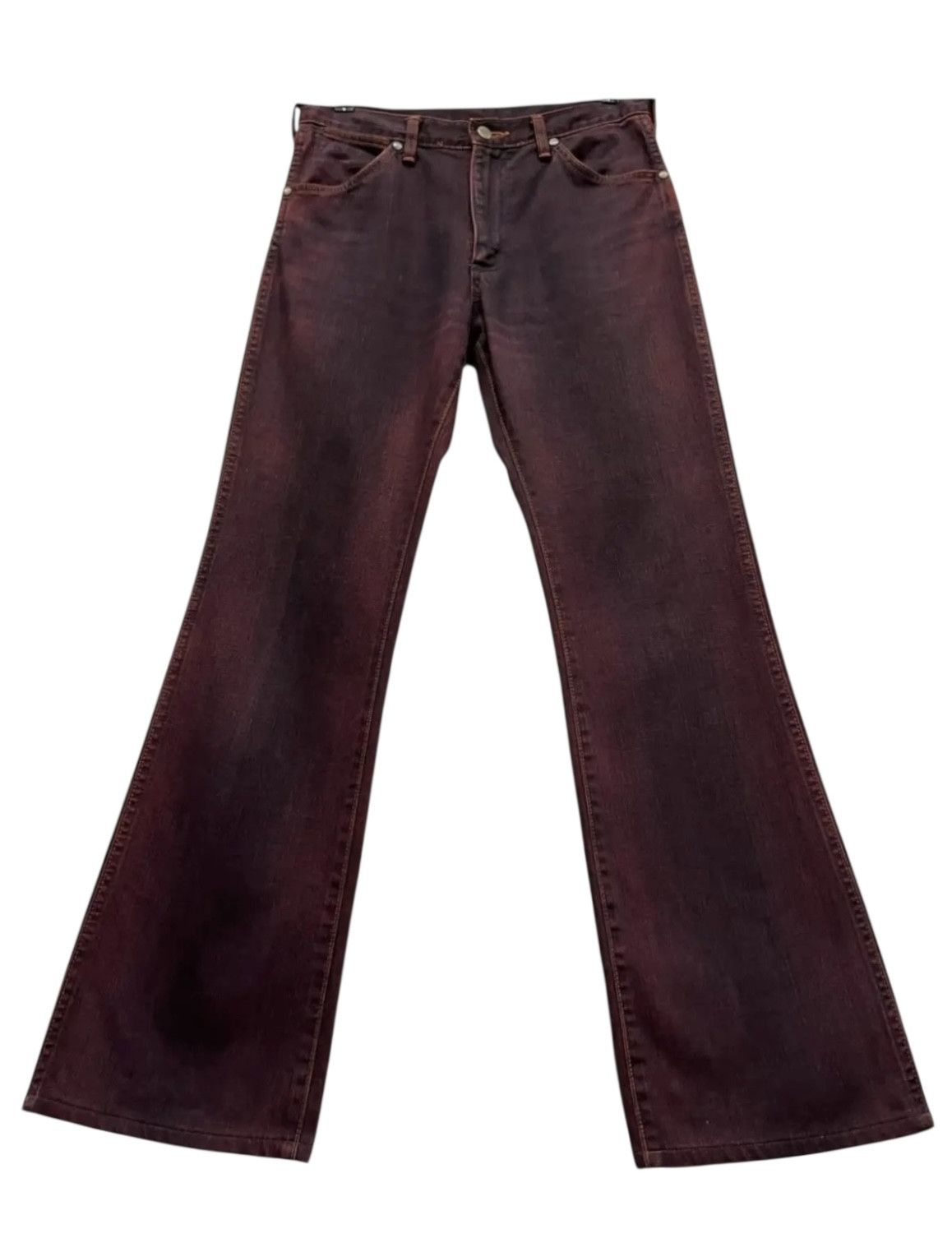 Wrangler 🔥VERY RARE🔥Vintage WRANGLER Smoke Maroon Flare Denim Size US 30 / EU 46 - 1 Thumbnail