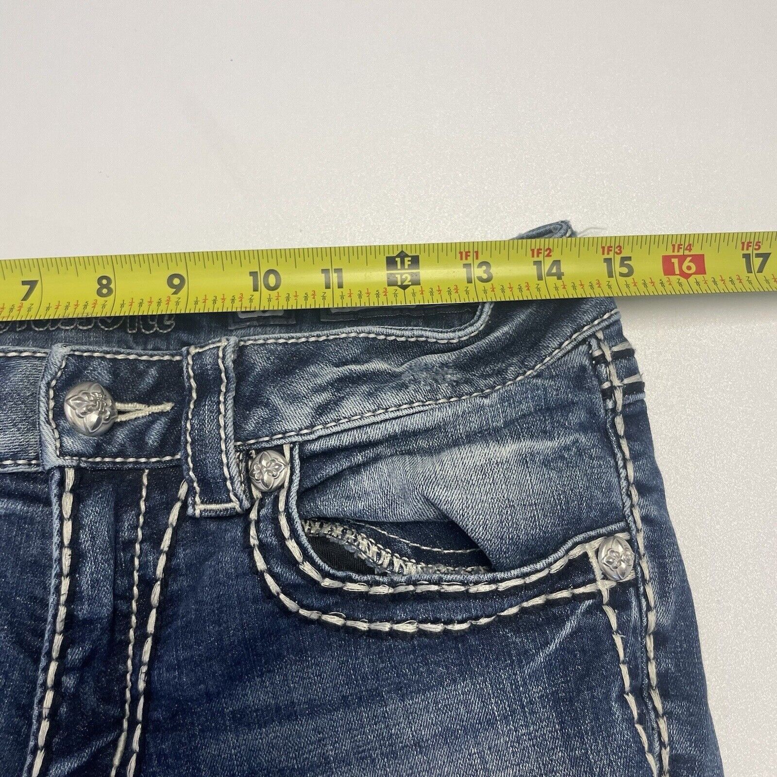 Miss Me Miss Me Jeans Womens 25 Boyfriend Capri JB501P80 Faded Denim Size 28" / US 6 / IT 42 - 9 Thumbnail