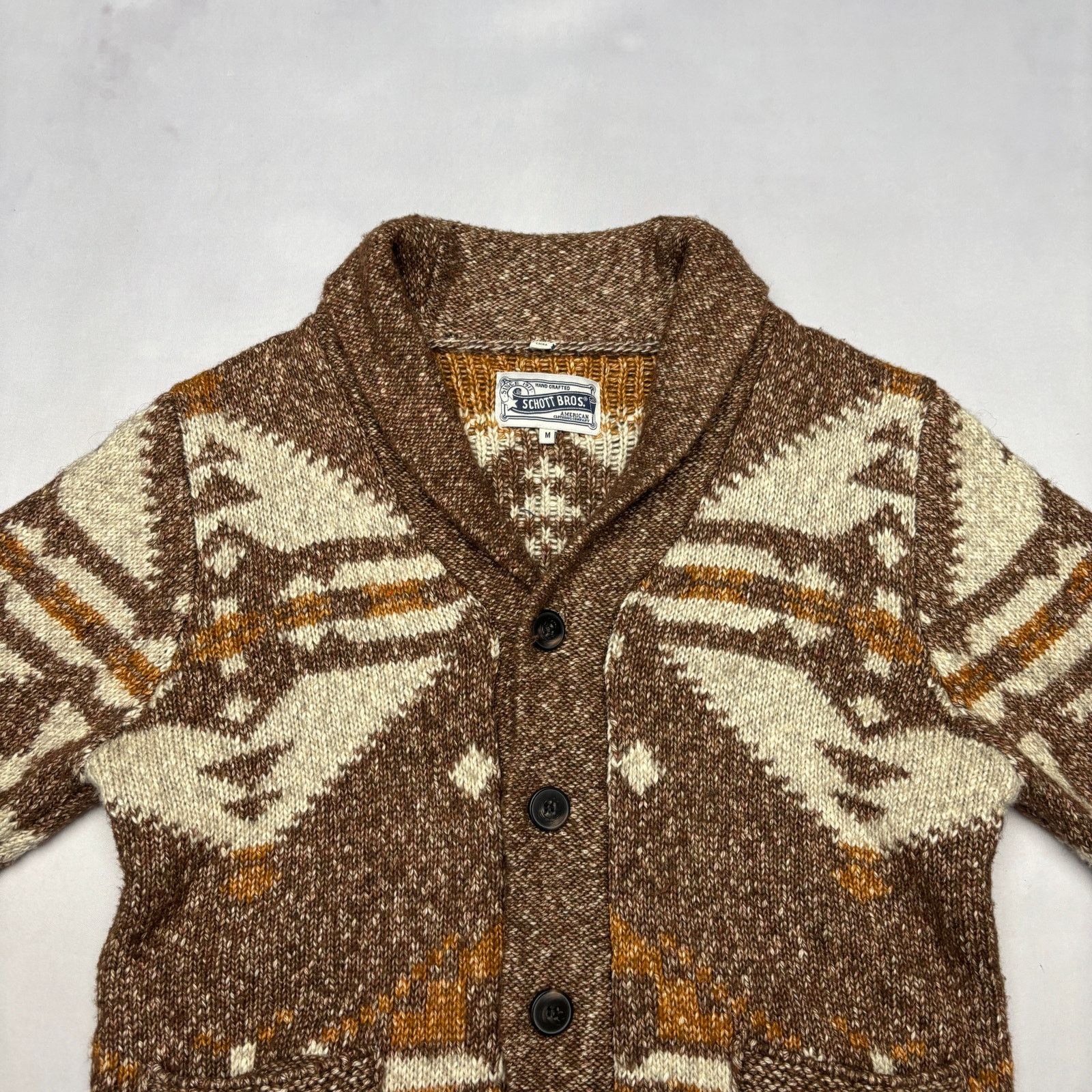 Schott Schott The Motif Yak Wool Cardigan Sweater Men's M Southwest Size US M / EU 48-50 / 2 - 2 Thumbnail
