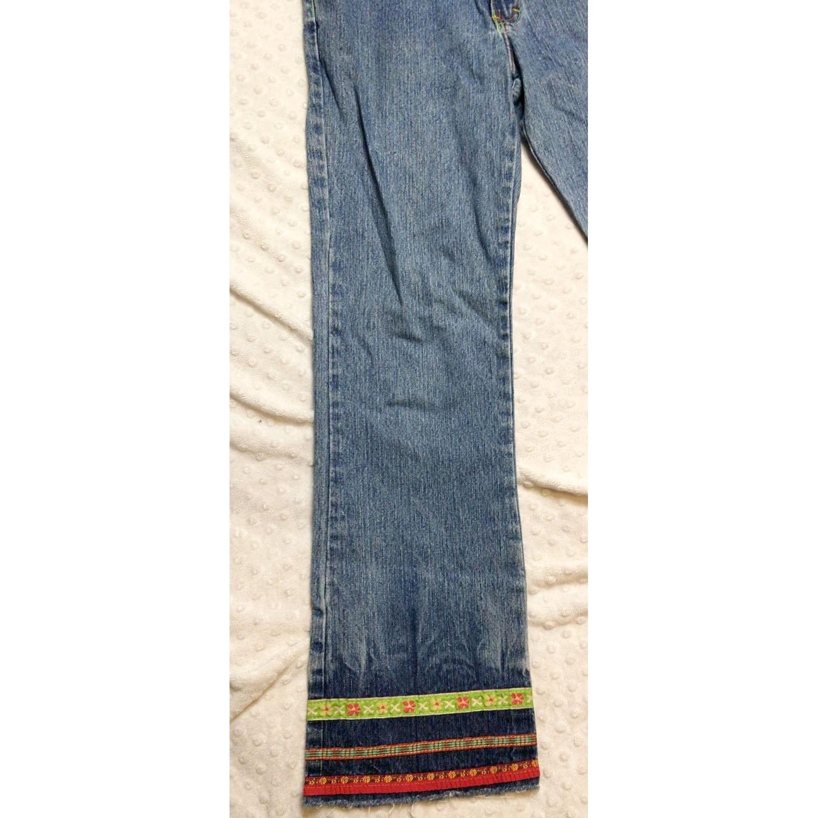 Denime Outlaw Jeans Womens 7 Blue Denim Light Wash High Rise 5-Pocket Retro Hippie 90s USA Shirt? Size 27" / US 4 / IT 40 - 4 Thumbnail