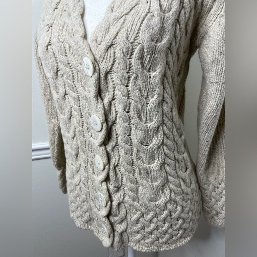 Other IrelandsEye Wool Cashmere Horseshoe Cable Cardigan M Size M / US 6-8 / IT 42-44 - 12 Thumbnail