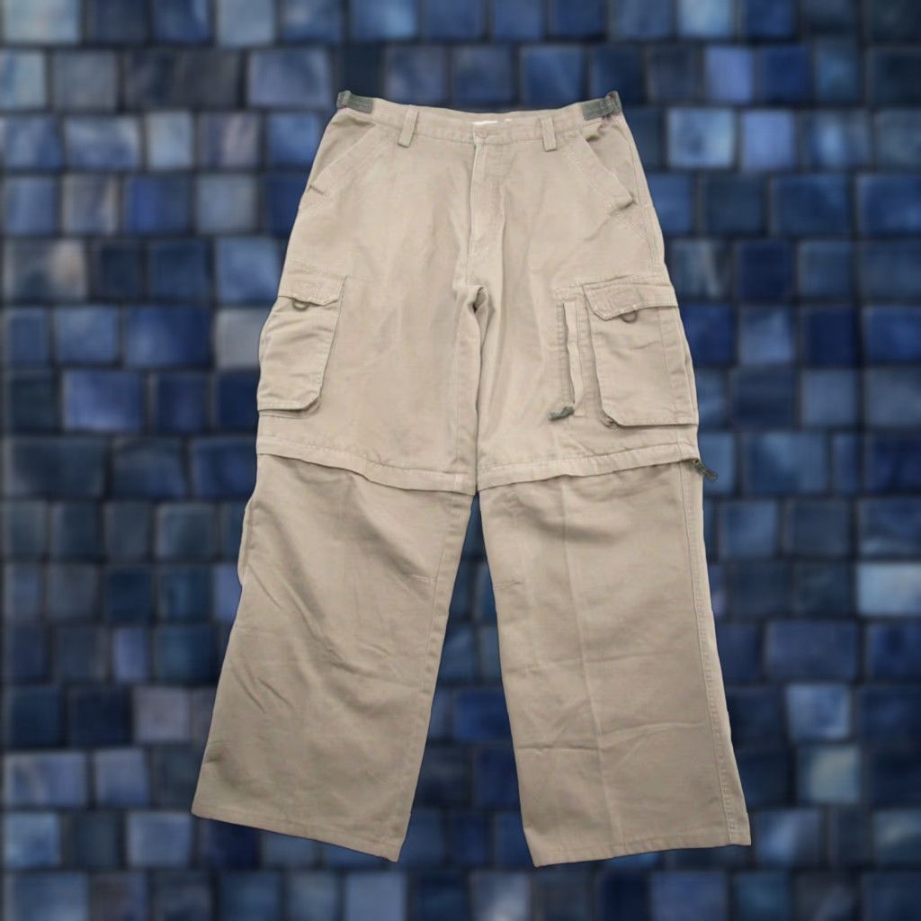 Vintage VTG Northcrest Cargo Pants Beige 34x32 Men's Cargo Convertible Read Tags 100% Cotton Size US 34 / EU 50 - 1 Thumbnail