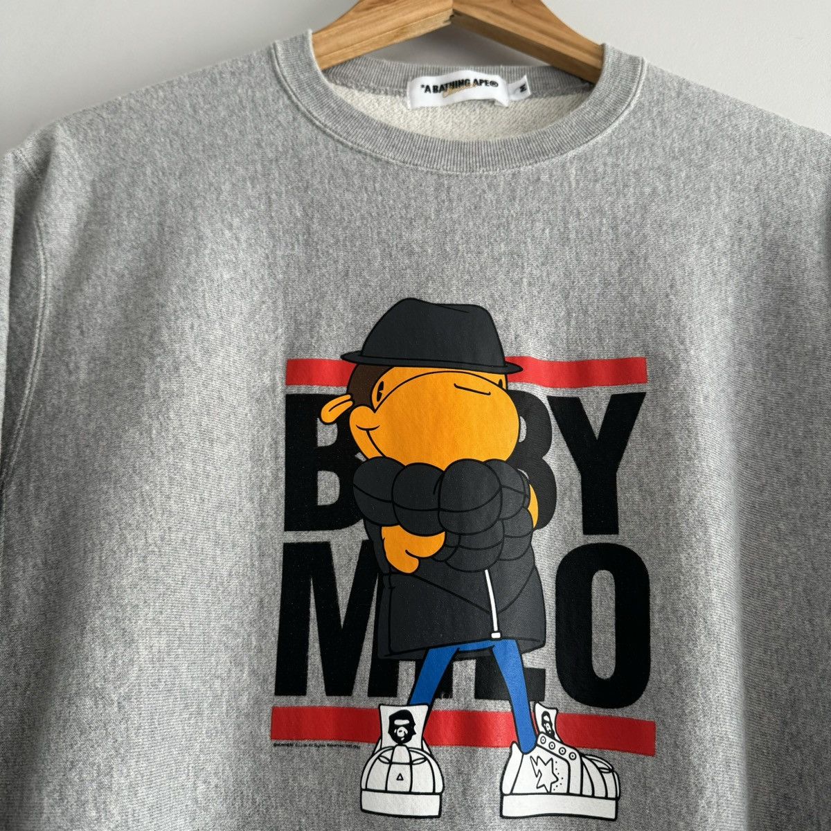 Bape OG Baby Milo Run DMC Logo Crewneck Sweater Size US M / EU 48-50 / 2 - 1 Thumbnail