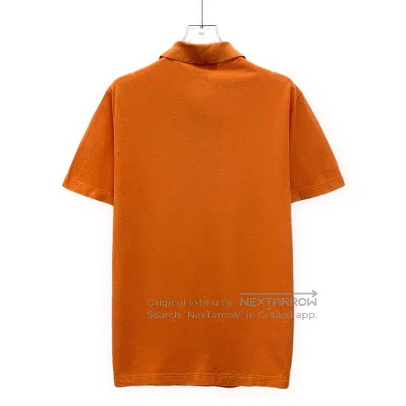 Hermes Hermes Orange Cotton Collared Short-Sleeve Polo Shirt Size US M / EU 48-50 / 2 - 2 Thumbnail