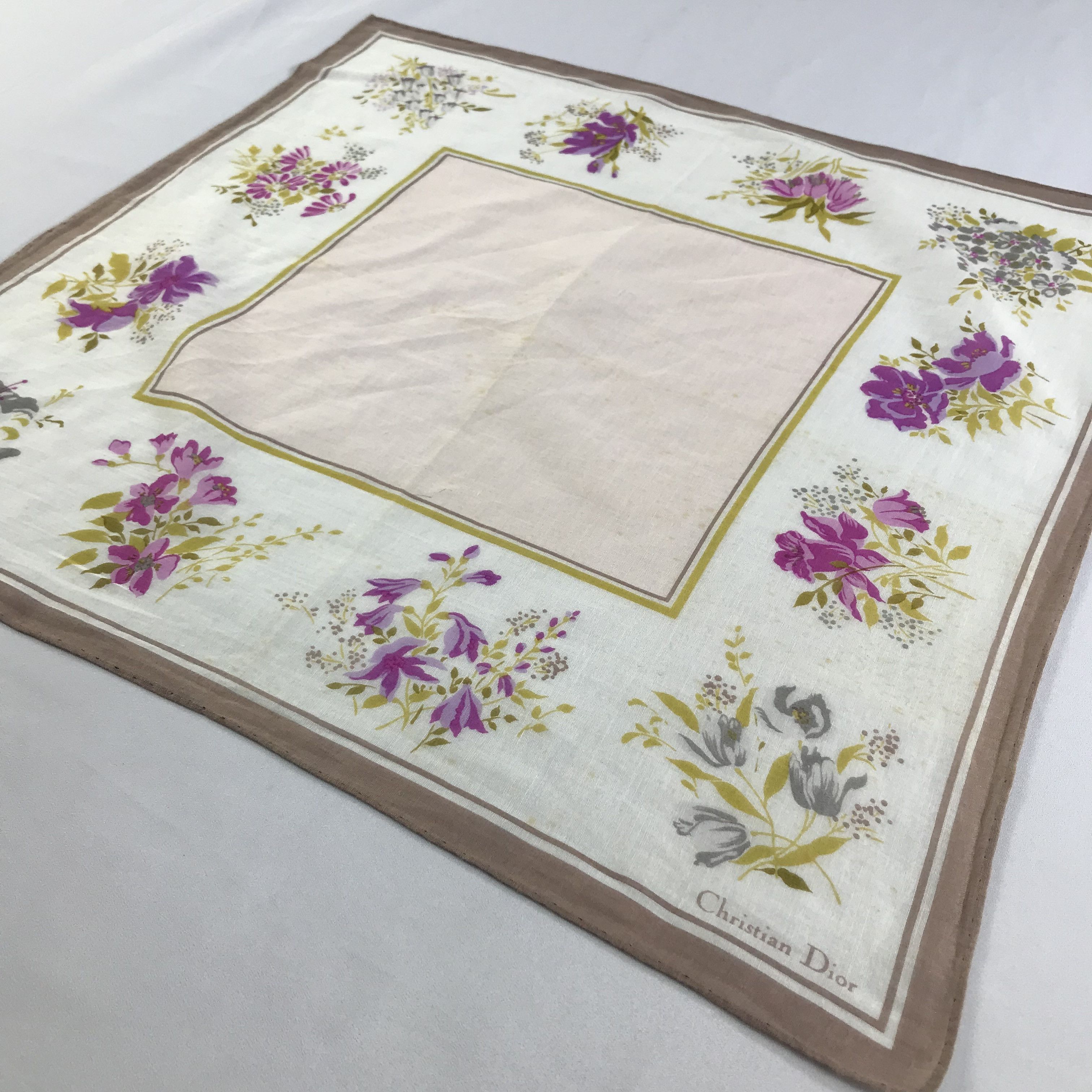 Vintage Christian Dior Bandana / Handkerchief / Neckerchief -S2618 Size ONE SIZE - 2 Thumbnail