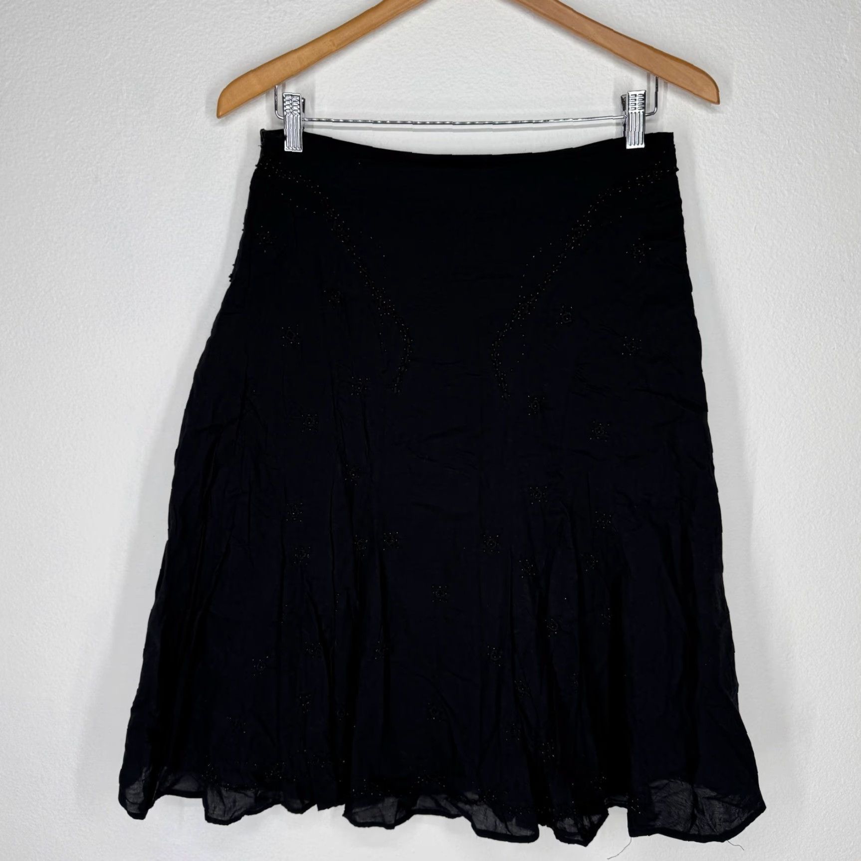 Vintage VINTAGE Beaded Embroidered Cotton Midi Skirt Womens Size 9 Whimsigoth Size 30" / US 8 / IT 44 - 7 Thumbnail