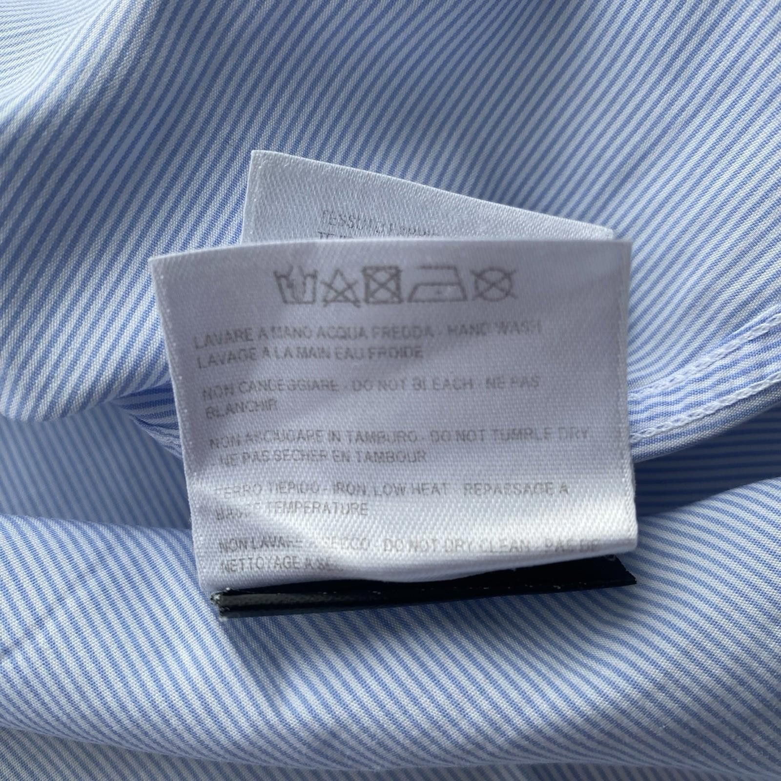 Gucci Gucci Embroidered Logo Pinstripe Button Up Shirt 40/15.75 Size US M / EU 48-50 / 2 - 12 Thumbnail