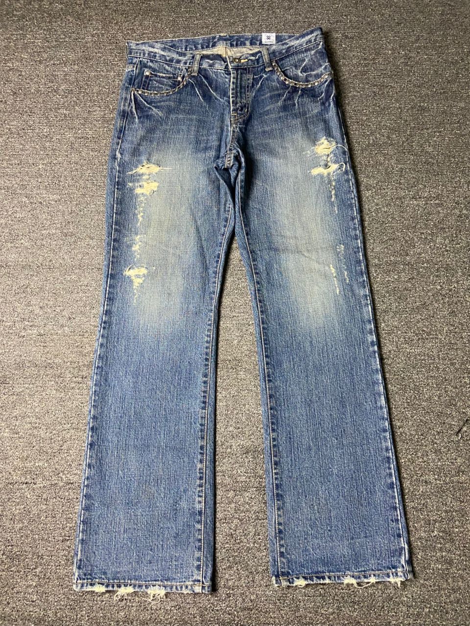 Japanese Brand Vintage WESTOPIA Distressed Denim Ripped Jeans (136) Size US 33 - 1 Thumbnail