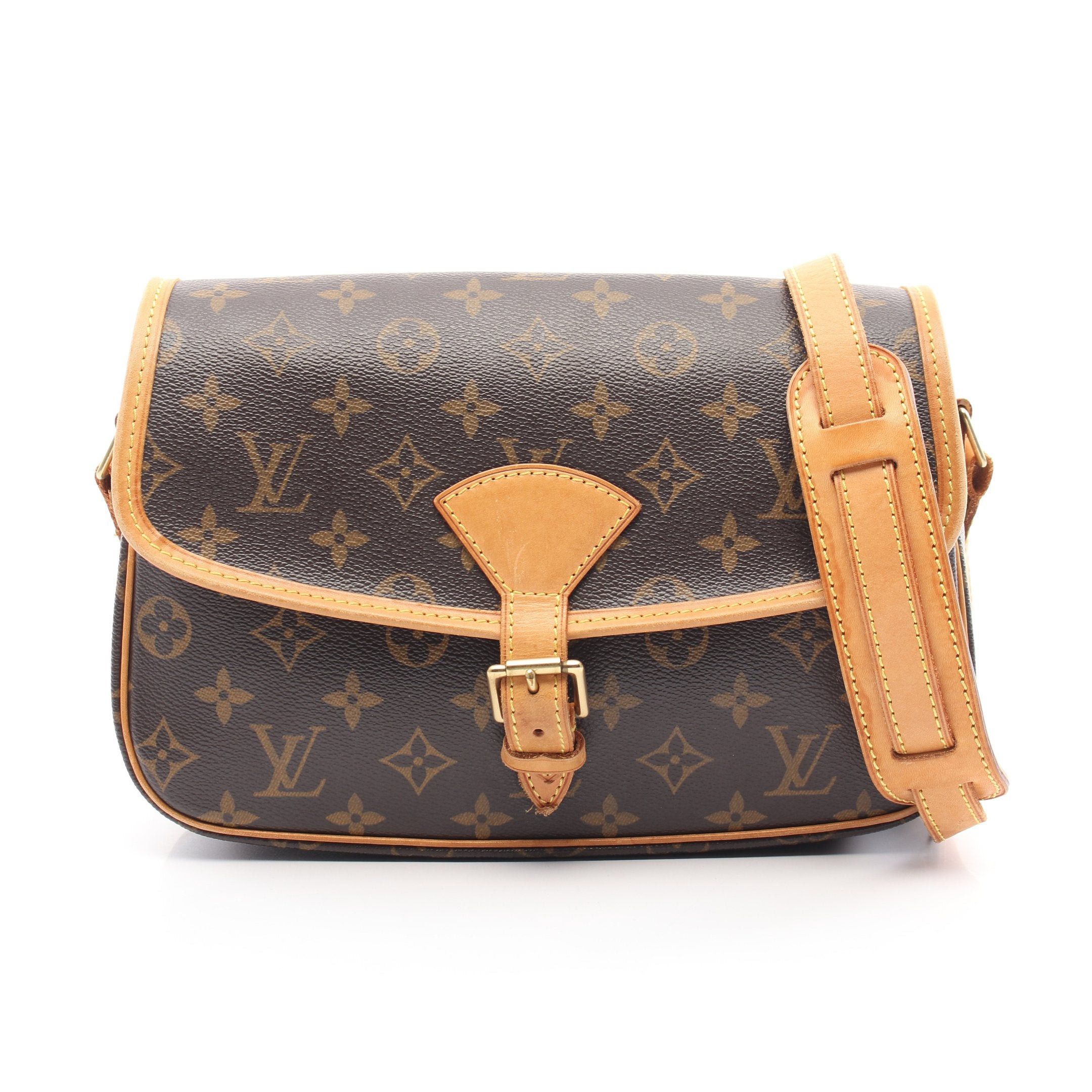 Louis Vuitton Sologne Monogram Shoulder Bag Leather Brown