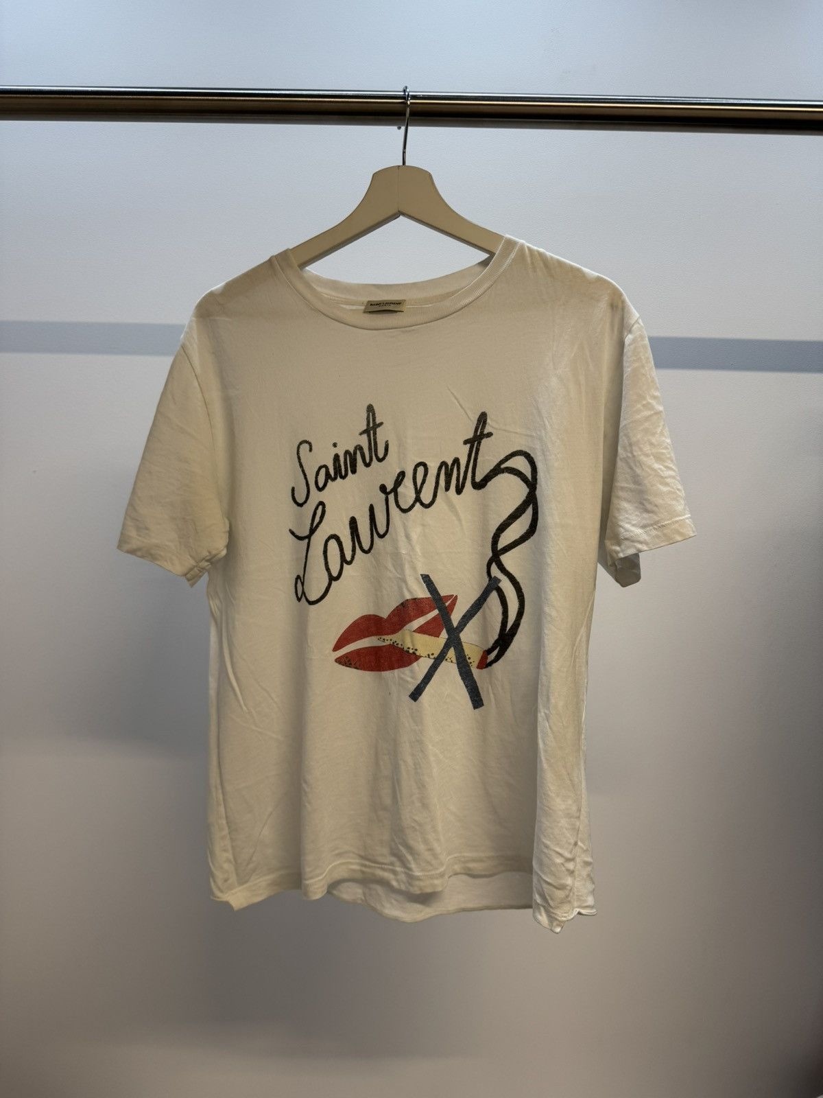 Saint Laurent 17ss Lip Logo T Shirt