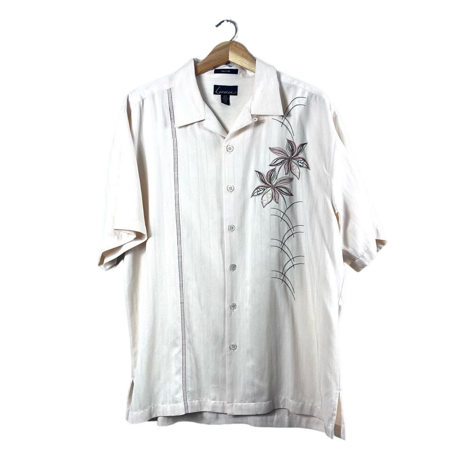 Vintage Limited Edition Fine Silk Men's Luau Button Front Shirt L Size US L / EU 52-54 / 3 - 1 Thumbnail