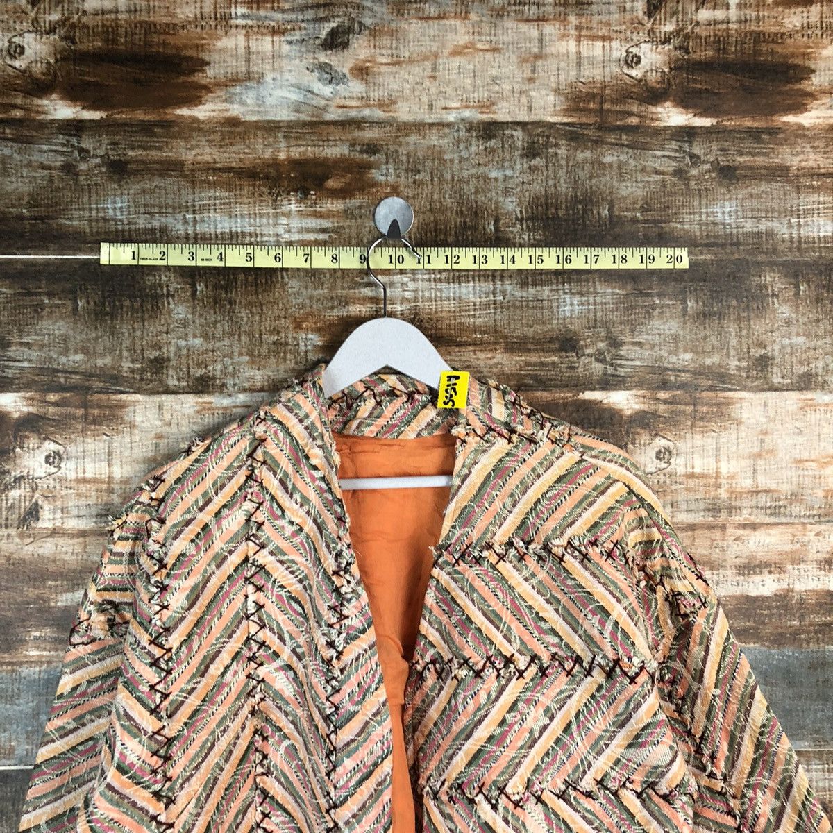 Homespun Knitwear Japan vintage patchwork sashiko kimono cardigan Knit #A1525 Size US XL / EU 56 / 4 - 4 Thumbnail