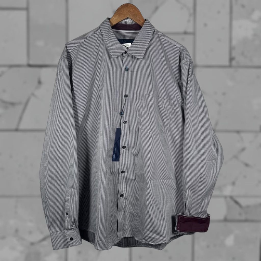 Joseph Abboud NWT Joseph Abboud Striped Button Up Shirt Mens XL Size US XL / EU 56 / 4 - 1 Thumbnail