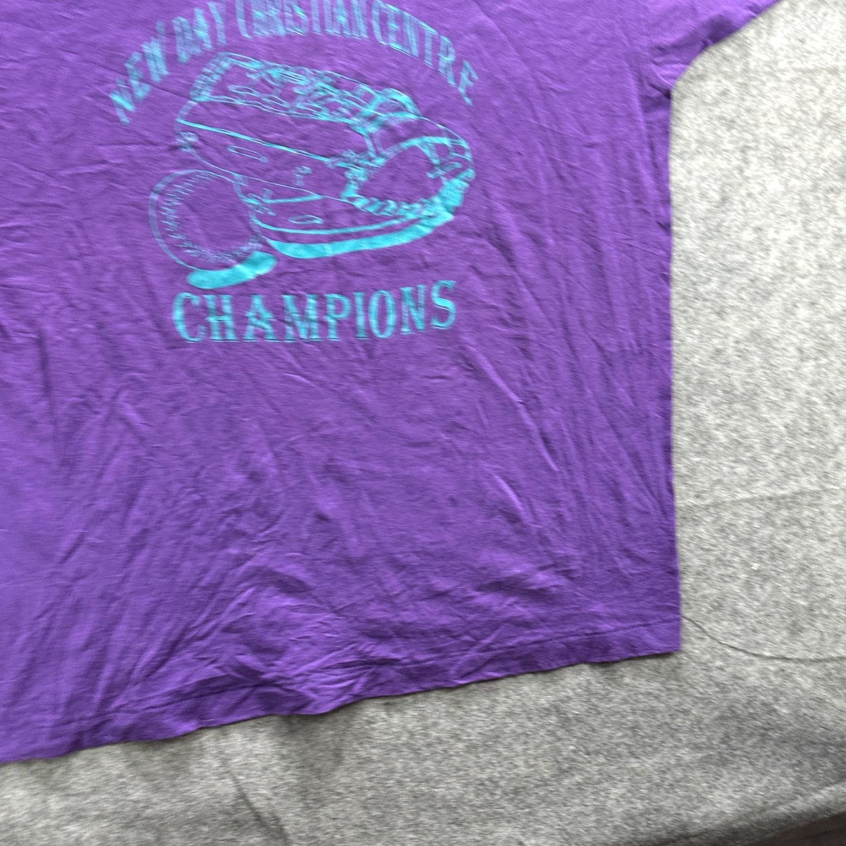 Fruit Of The Loom VINTAGE New Day Christian Centre Shirt Mens XL Purple T-Shirt Sports Graphic 2000s Mens Capabilities: None Size US XL / EU 56 / 4 - 5 Thumbnail