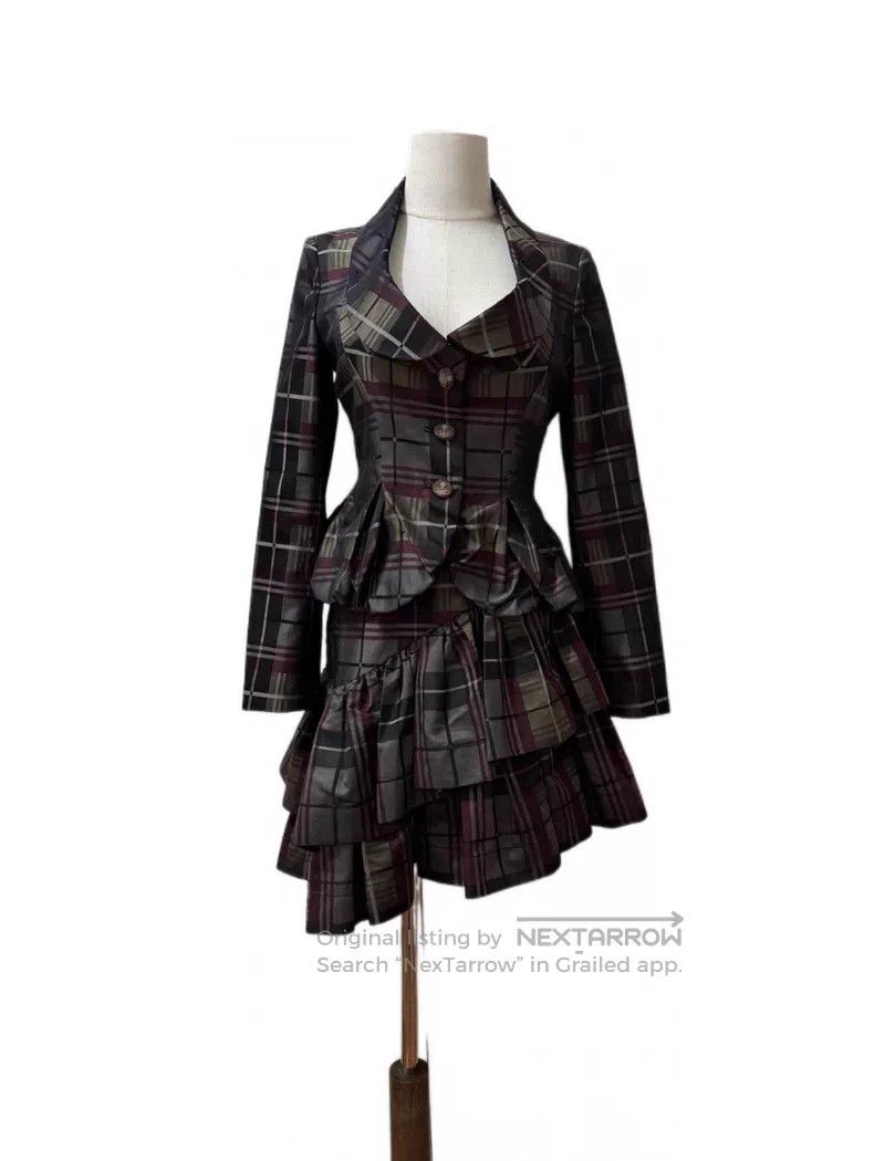 Vivienne Westwood Vivienne Westwood Metallic checkered collar suit set Size M / US 6-8 / IT 42-44 - 1 Thumbnail