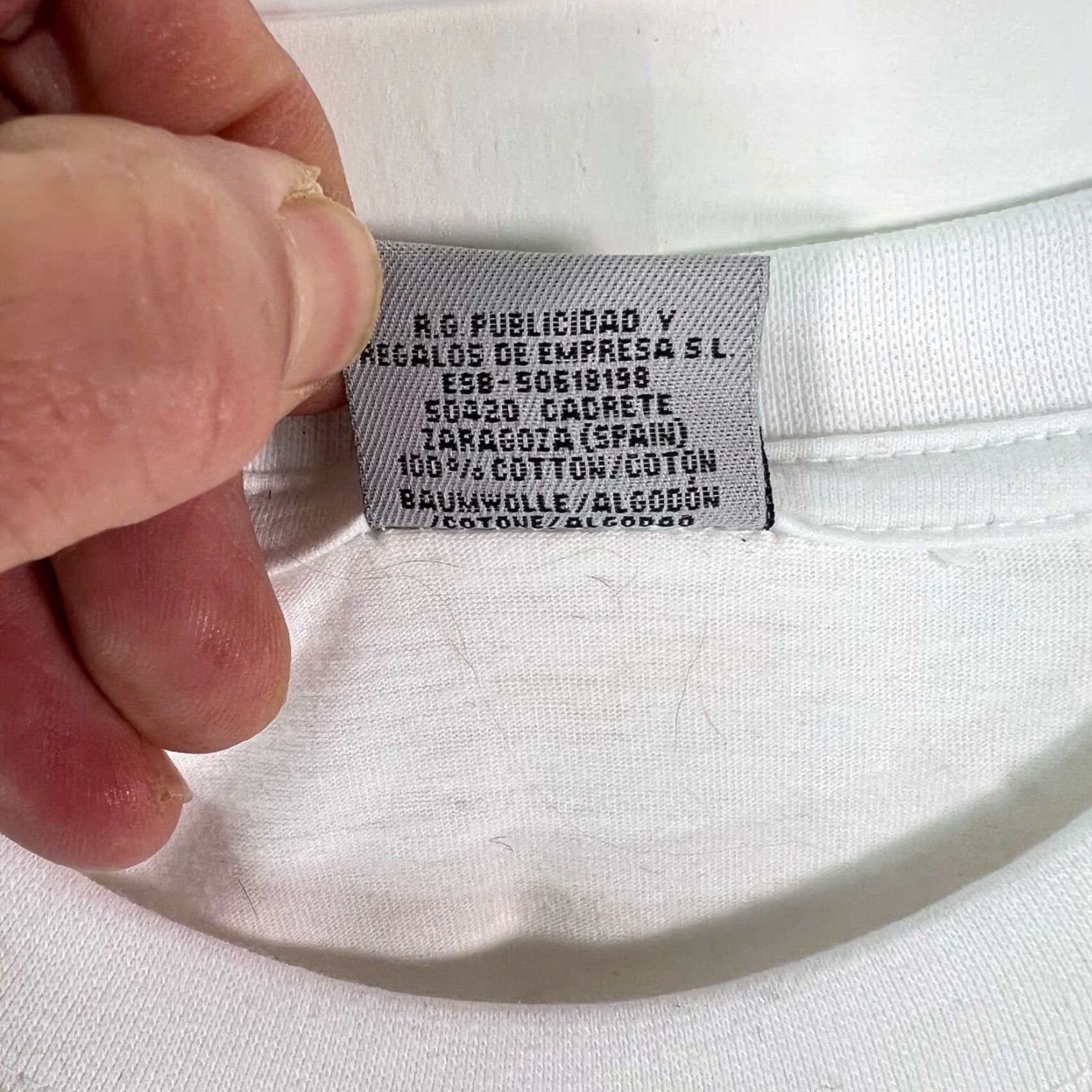Vintage Valento Mens T-Shirt White Graphic Short Sleeve Size L Size US L / EU 52-54 / 3 - 6 Thumbnail