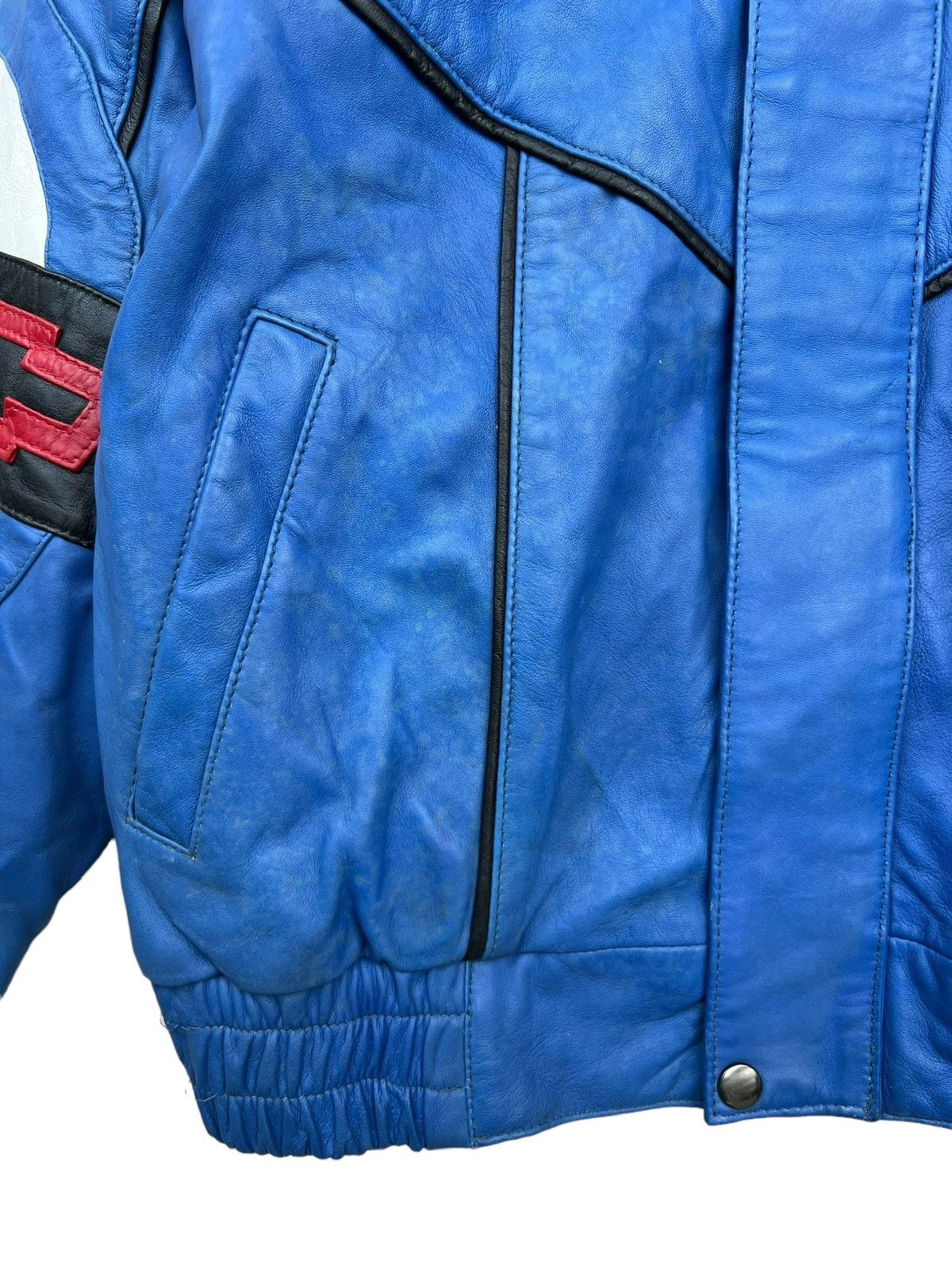 Vintage Vintage Covernett Racing Spellout Baggy Leather Jacket Size US M / EU 48-50 / 2 - 18 Thumbnail