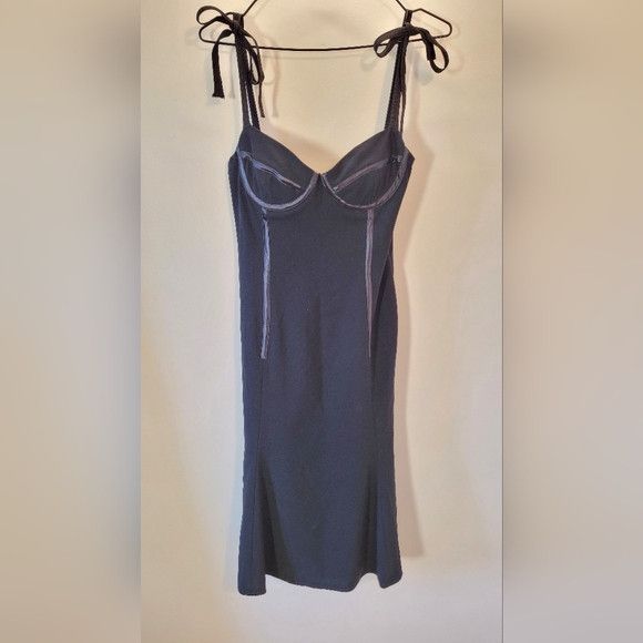Moschino Moschino Cheap And Chic Black Bustier Midi Dress - Size 8 Size M / US 6-8 / IT 42-44 - 1 Thumbnail